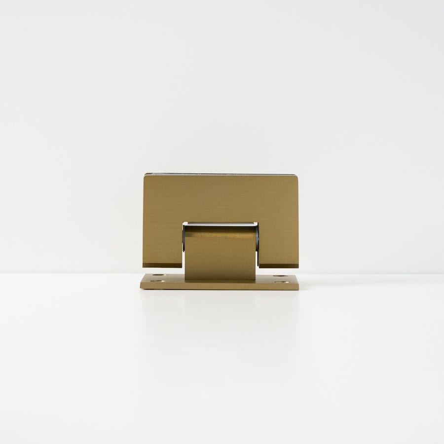 Brushed Brass Shower Hinge for Glass to Wall Installation - Perfect for Bathroom Glass Door & Shower Enclosure Hardware