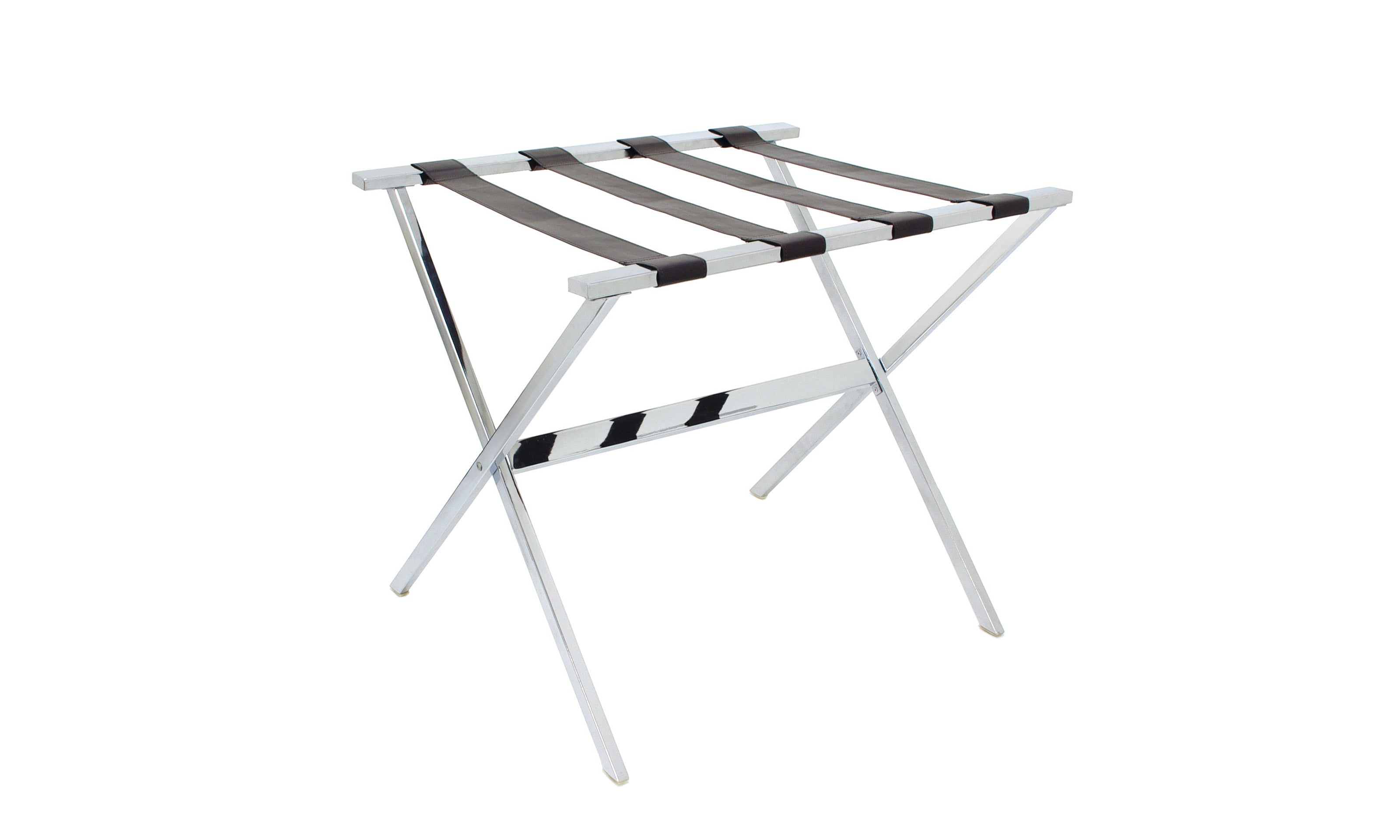 FOH London Luggage Rack Set of 2 - Heavy Duty Metal Suitcase Stand for Hotels, Bedrooms & Travel Storage - Space Saving Organizer for Suitcases & Bags