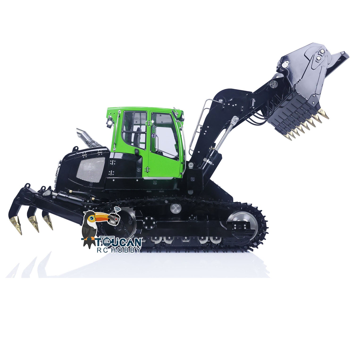 LESU 1/14 Scale Metal RC Hydraulic Loader 636 Remote Control Tracked Car with Light & Sound System, ESC Servo - Perfect for Construction Simulation, Off-Road Play & RC Hobby Enthusiasts