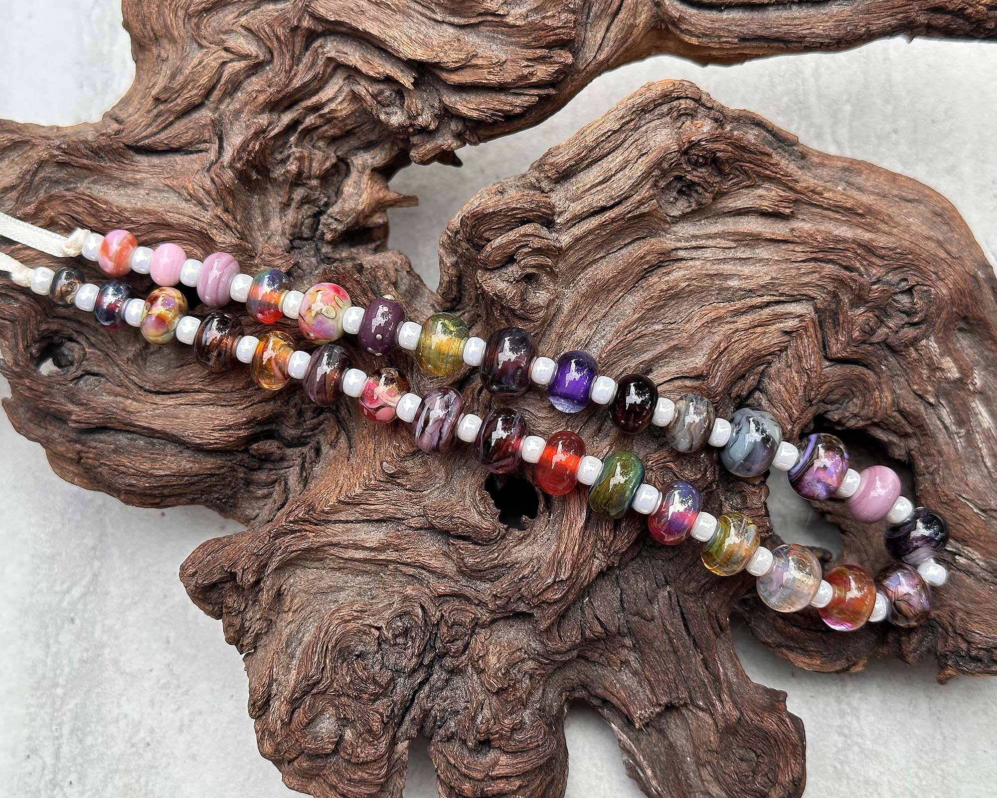 31 Mini Brown Orphan Mix Lampwork Glass Beads Set for Jewelry Making - DIY Bracelets, Necklaces & Craft Projects (SRA Certified)