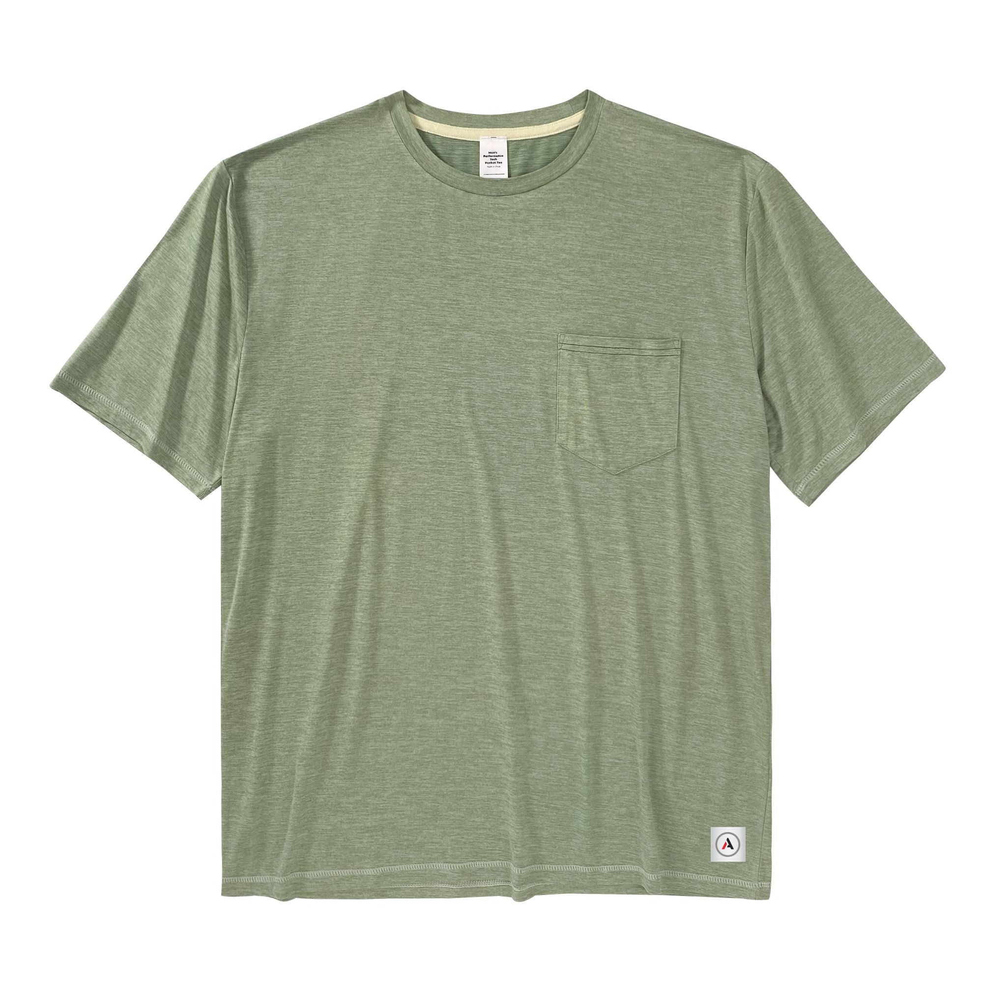 Men's Performance Tech Pocket T-Shirt - Moisture Wicking, Breathable & Lightweight for Workout, Running & Gym - Comfortable Activewear for Men