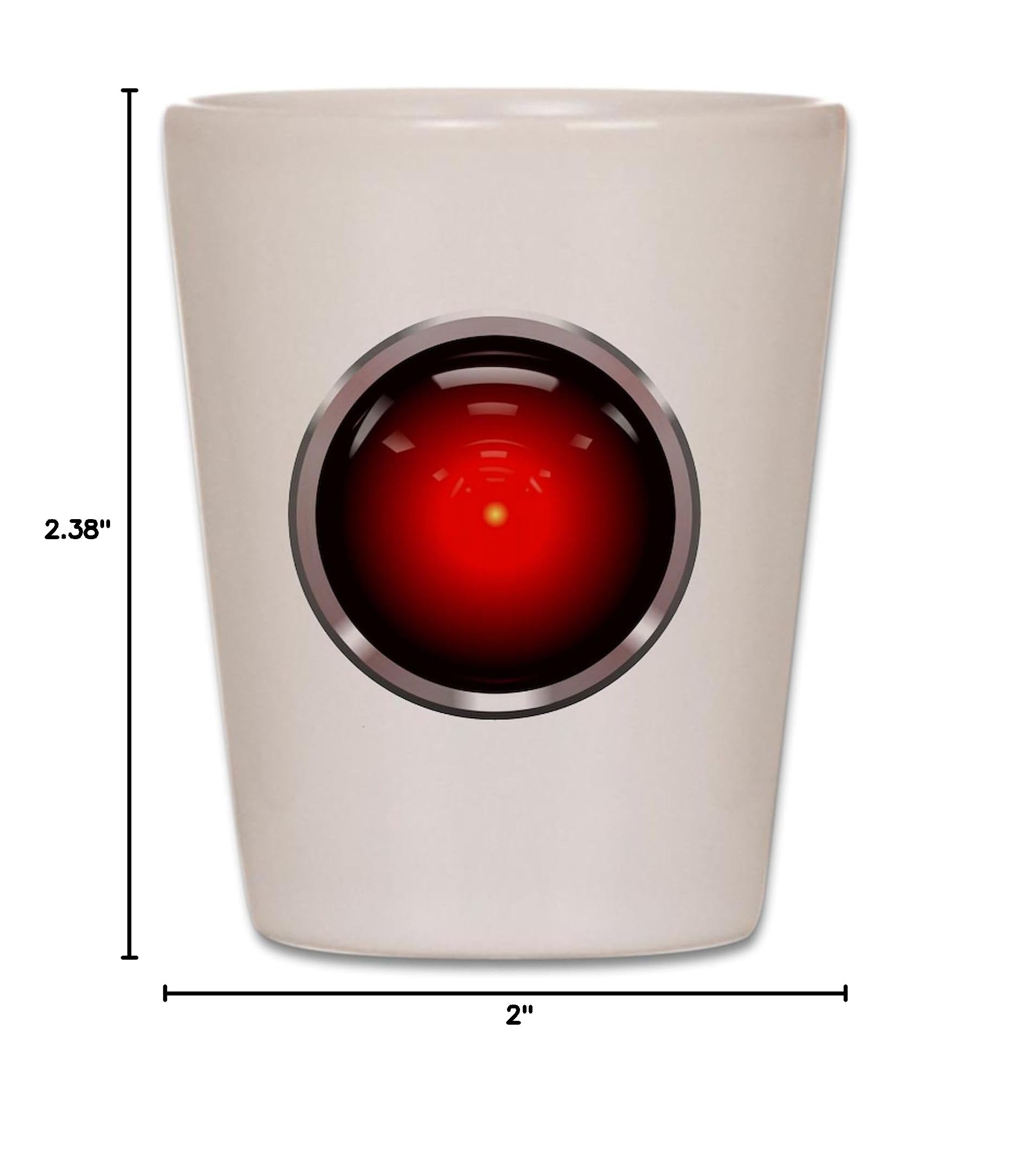 HAL 9000 Eye Funny Shot Glass - Unique Sci-Fi Movie Drinking Cup for Parties, Gifts & Collectibles - Perfect for Star Wars Fans & 2001: A Space Odyssey Enthusiasts