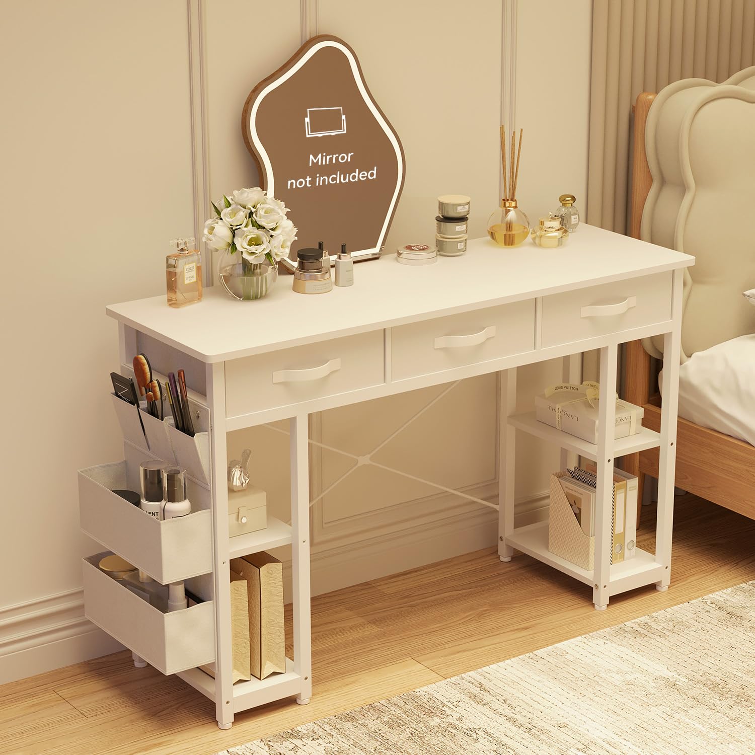 Oneinmil White Vanity Desk - 48