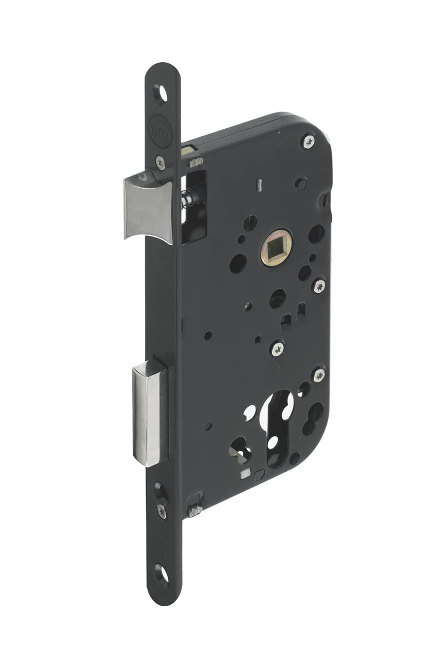 Yale Y60 Reversible Cylinder Door Lock - Black Round Ends, 40mm Spindle - High Security Front Door Lock for Home & Office Use - Perfect for Residential Entry Doors & Commercial Buildings