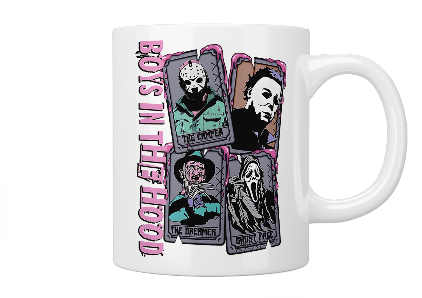 Horror Movie Slasher Villains 'Boys In The Hood' Coffee Mug - Perfect for Halloween Parties, Horror Fans & Collectors