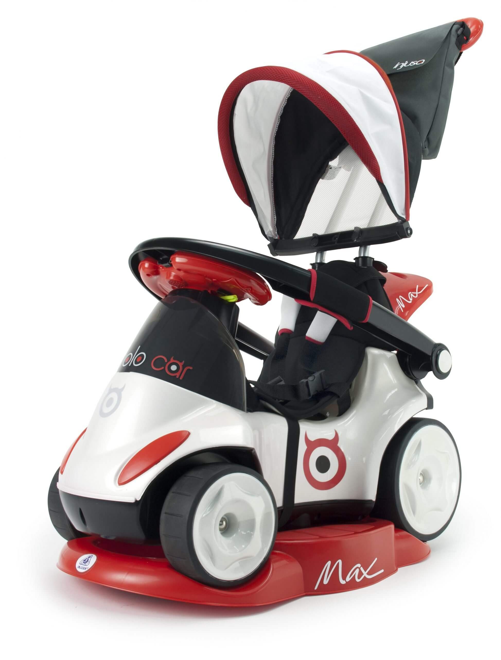 Diavolo Edition Kids Ride-On Push Car with Removable Stand, Safety Guards & Canopy - Fun Toddler Toy for Indoor & Outdoor Play