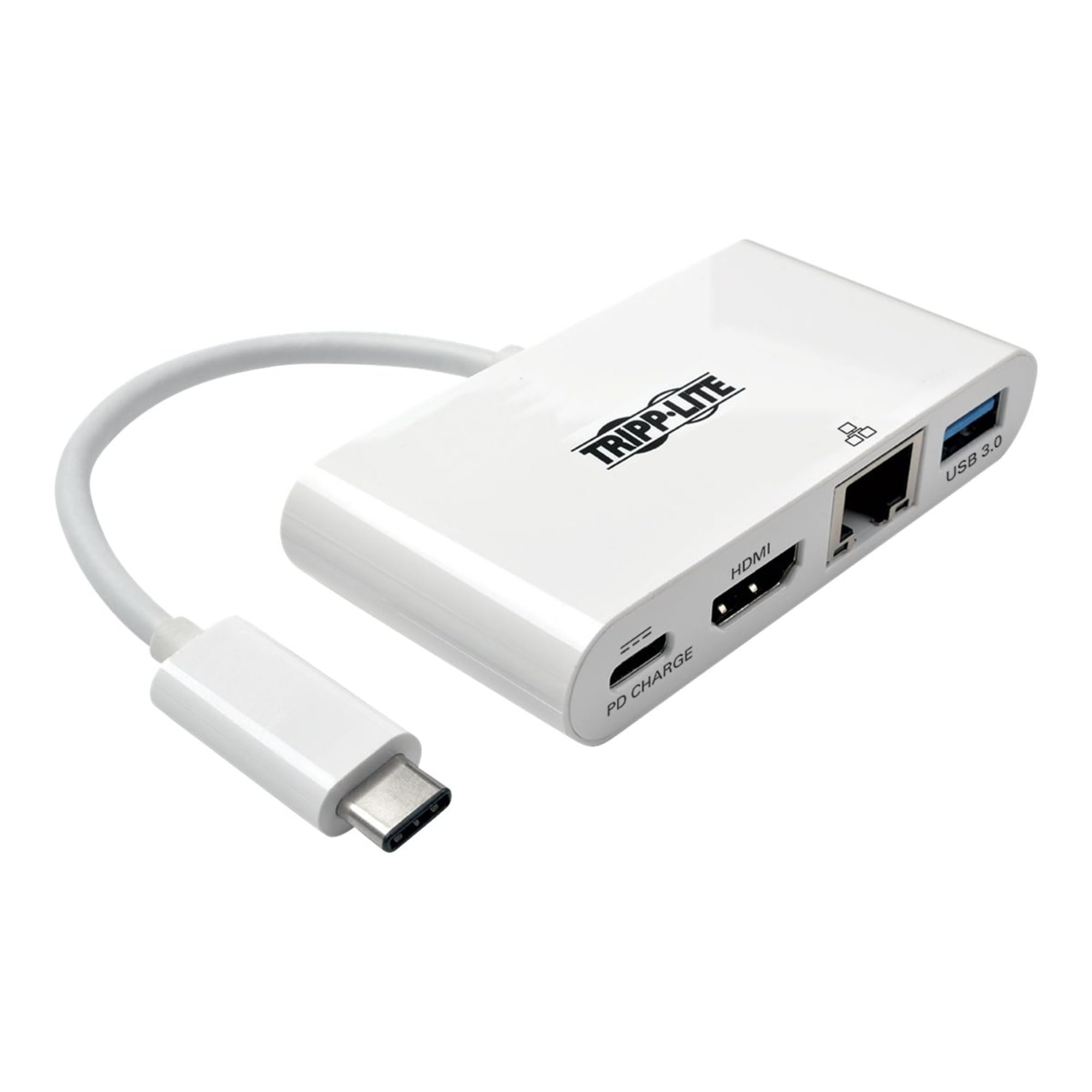Tripp Lite U444-06N-HGU-C USB-C to HDMI Adapter with USB-A Hub, USB-C PD Charging & Gigabit Ethernet Port - Perfect for Home Office, Video Conferencing & Multi-Monitor Setup