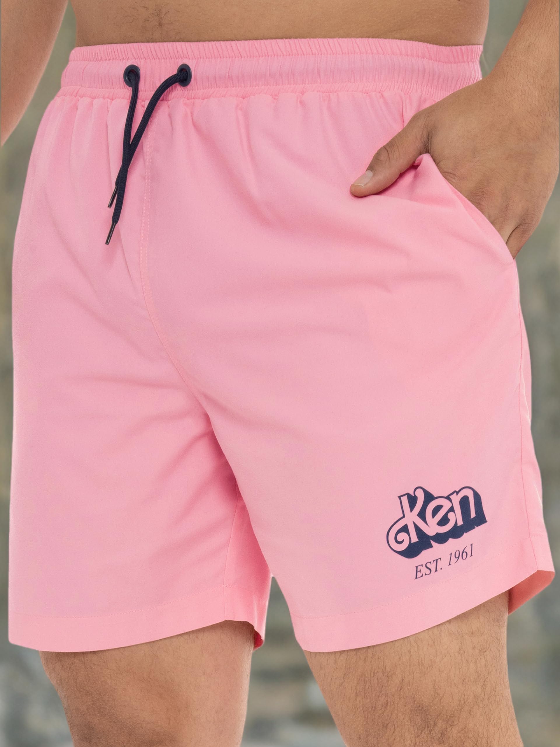 Barbie Ken Men's Swim Shorts - Quick Dry Swim Trunks for Men, Sizes S to XXL - Perfect for Beach, Pool, and Summer Vacations