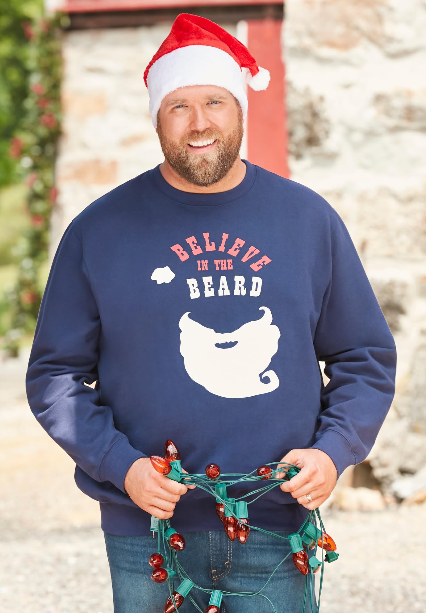 KingSize Men's Big & Tall Graphic Fleece Sweatshirt - Comfortable Oversized Pullover for Casual Wear, Lounge & Winter Outfits