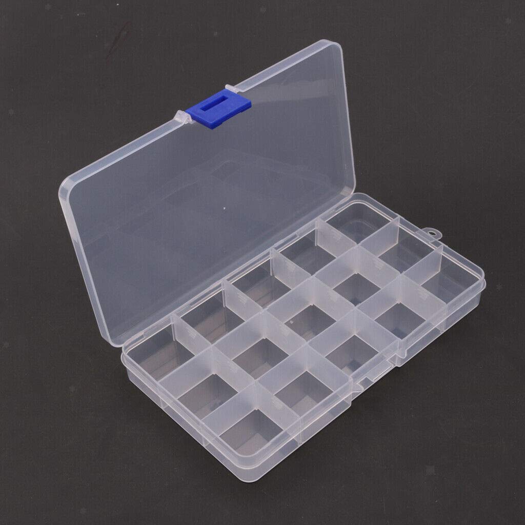 15 Grids Guitar Finger Picks Set with Clear Storage Case - Perfect for Guitar Accessories Organization & Travel Use