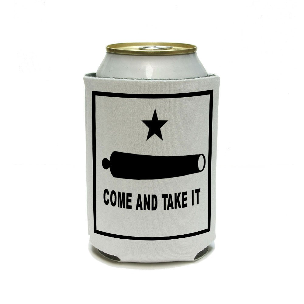 Texas Flag 'Come and Take It' Insulated Can Cooler - Keep Drinks Cold Beverage Holder for Outdoor BBQ, Camping & Tailgating - Patriotic Drink Insulator