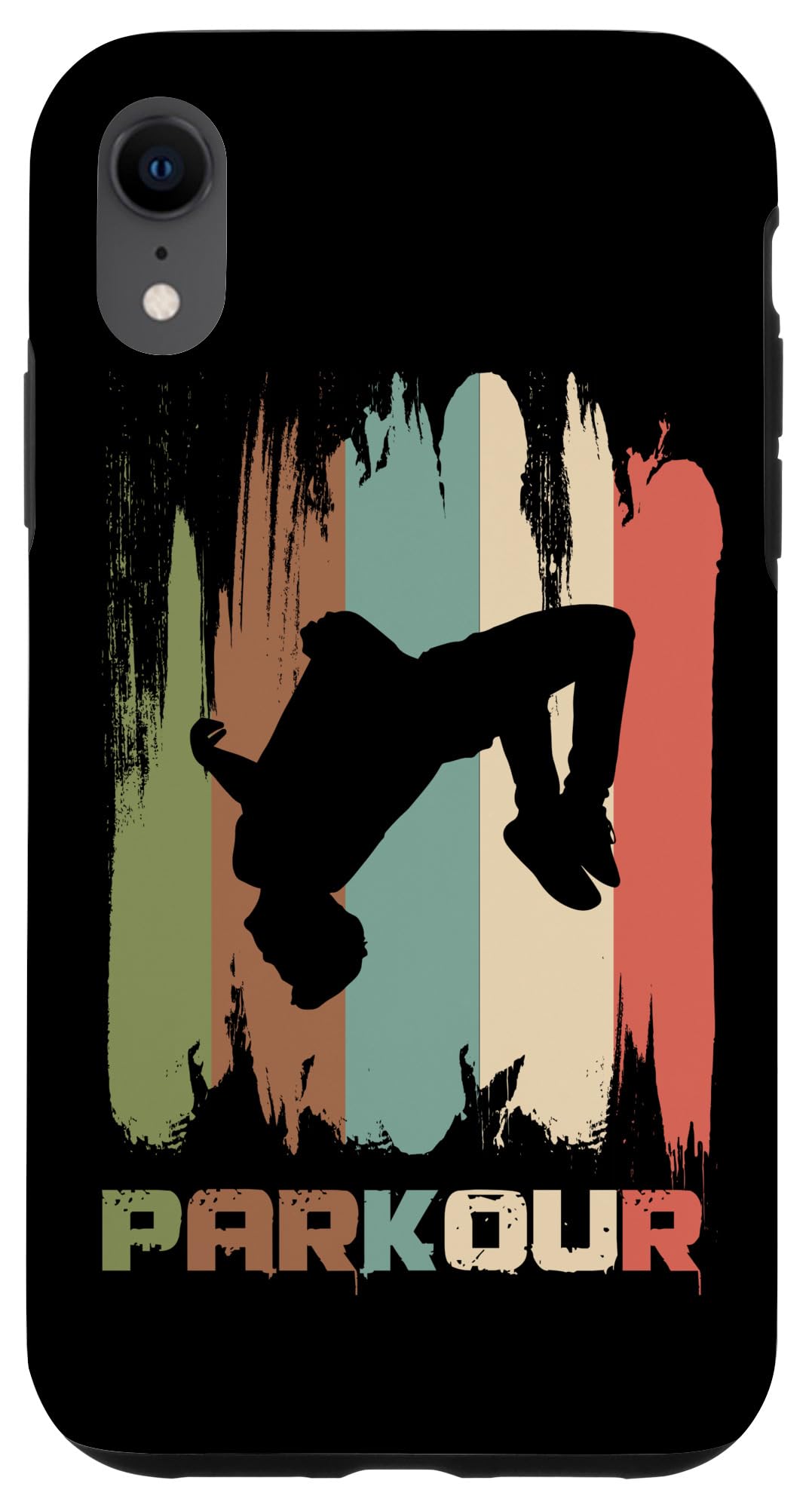 Vintage iPhone XR Case - Retro Parkour Freerunner Design, Durable Shockproof Phone Cover for Urban Exploration & Rooftopping Adventures