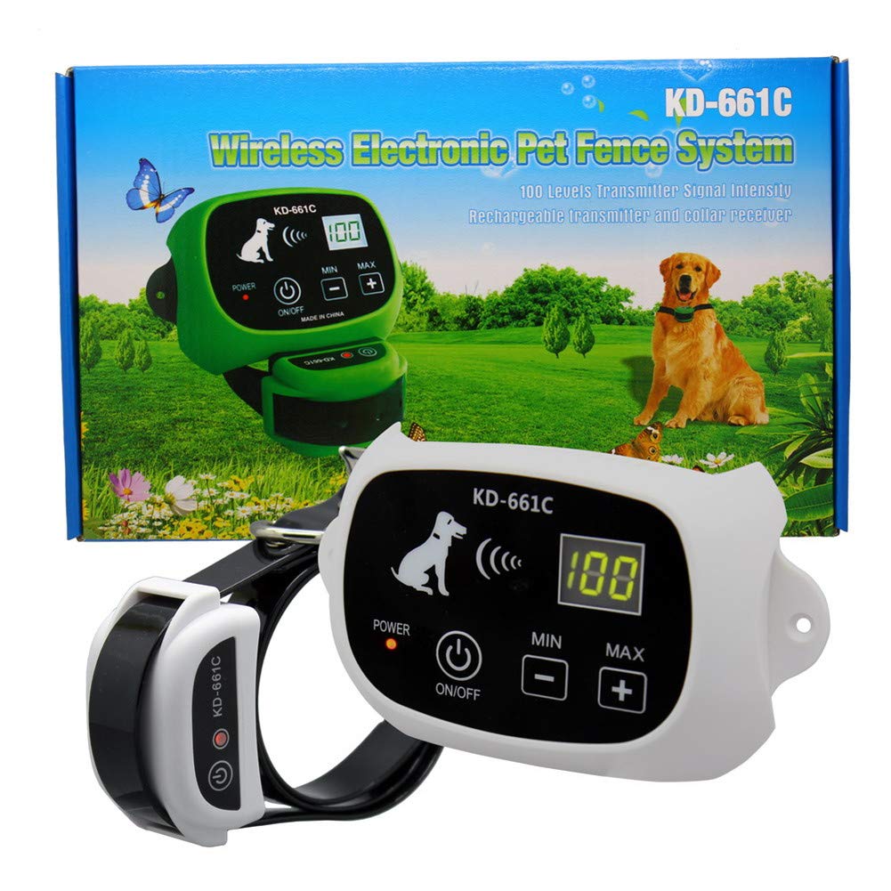 **Wireless Dog Fence - Electric Pet Containment System with Waterproof Collar, Adjustable Shock & Beep Modes, Safe & Effective for Small to Large Dogs | Indoor & Outdoor Use**    (Note: The original title was already in English, so no translation was needed. The optimized version improves clarity, adds relevant keywords, and includes a usage scenario at the end.)