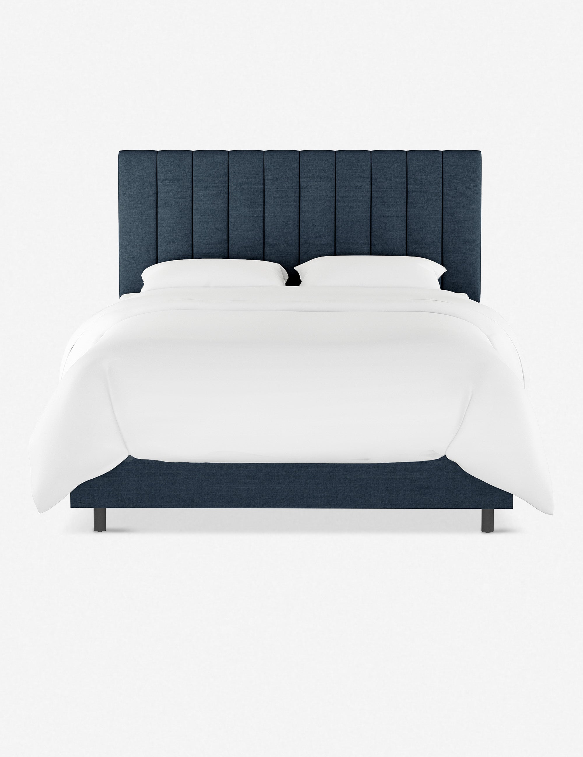 Stylish and Comfortable Aliyah Bed - Queen Size Platform Bed Frame with Upholstered Headboard - Perfect for Modern Bedrooms, Guest Rooms & Small Spaces
