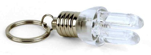 Kikkerland LED Light Bulb Keychain - Mini Portable Flashlight for Keys, Camping, Hiking & Emergency Use