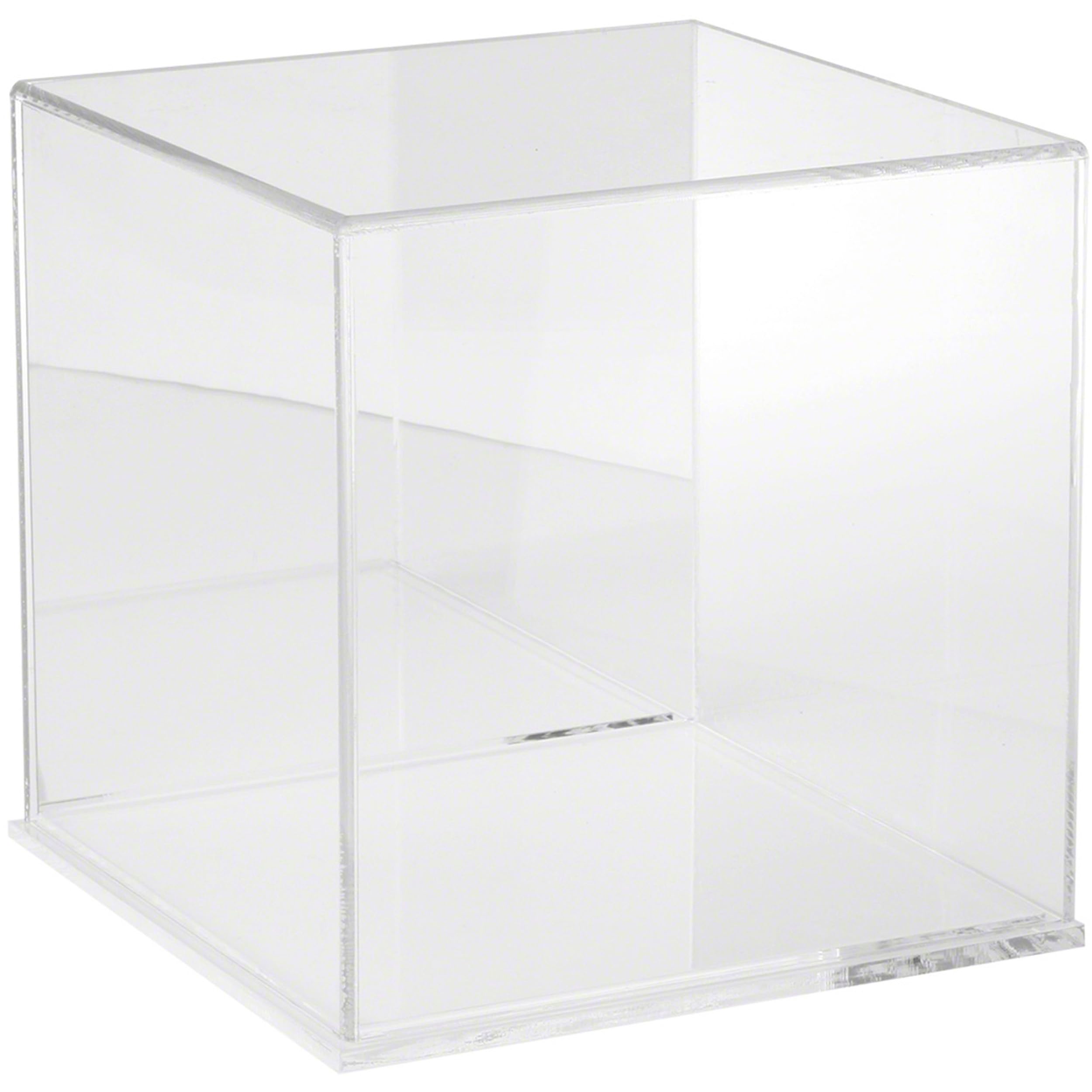 10x10x10 Inch Clear Acrylic Display Case with Mirror Back & Base - Perfect for Collectibles, Jewelry, and Retail Displays