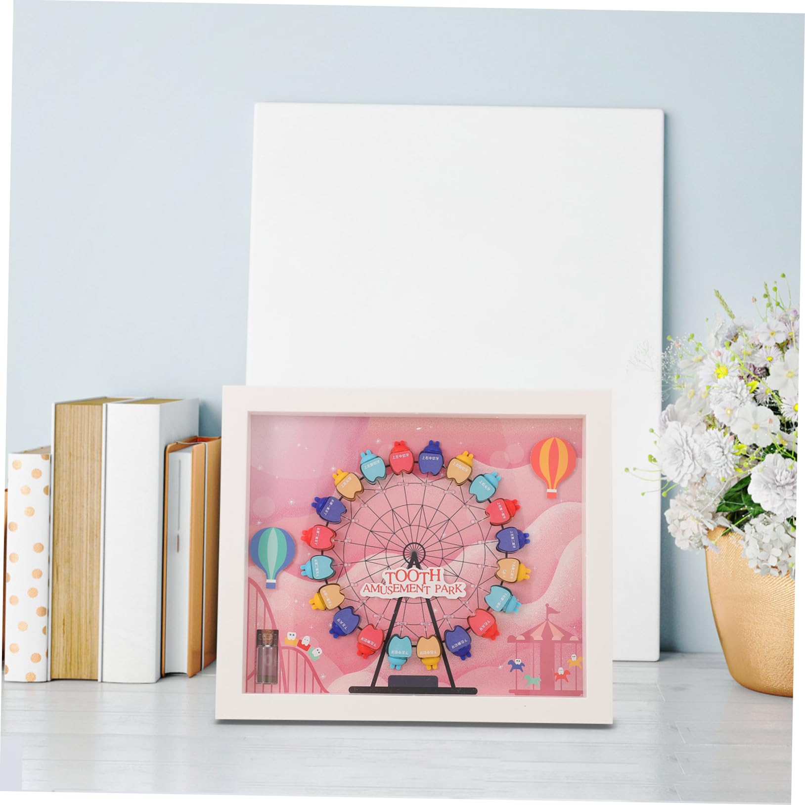 SHOWERORO Baby Tooth Keepsake Box - Organizer for Boys & Girls First Teeth Storage - Baby Tooth Saver Memory Box - Perfect Baby Shower Gift & Milestone Keepsake (Great for First Tooth, Baby Memory Preservation & Nursery Decor)