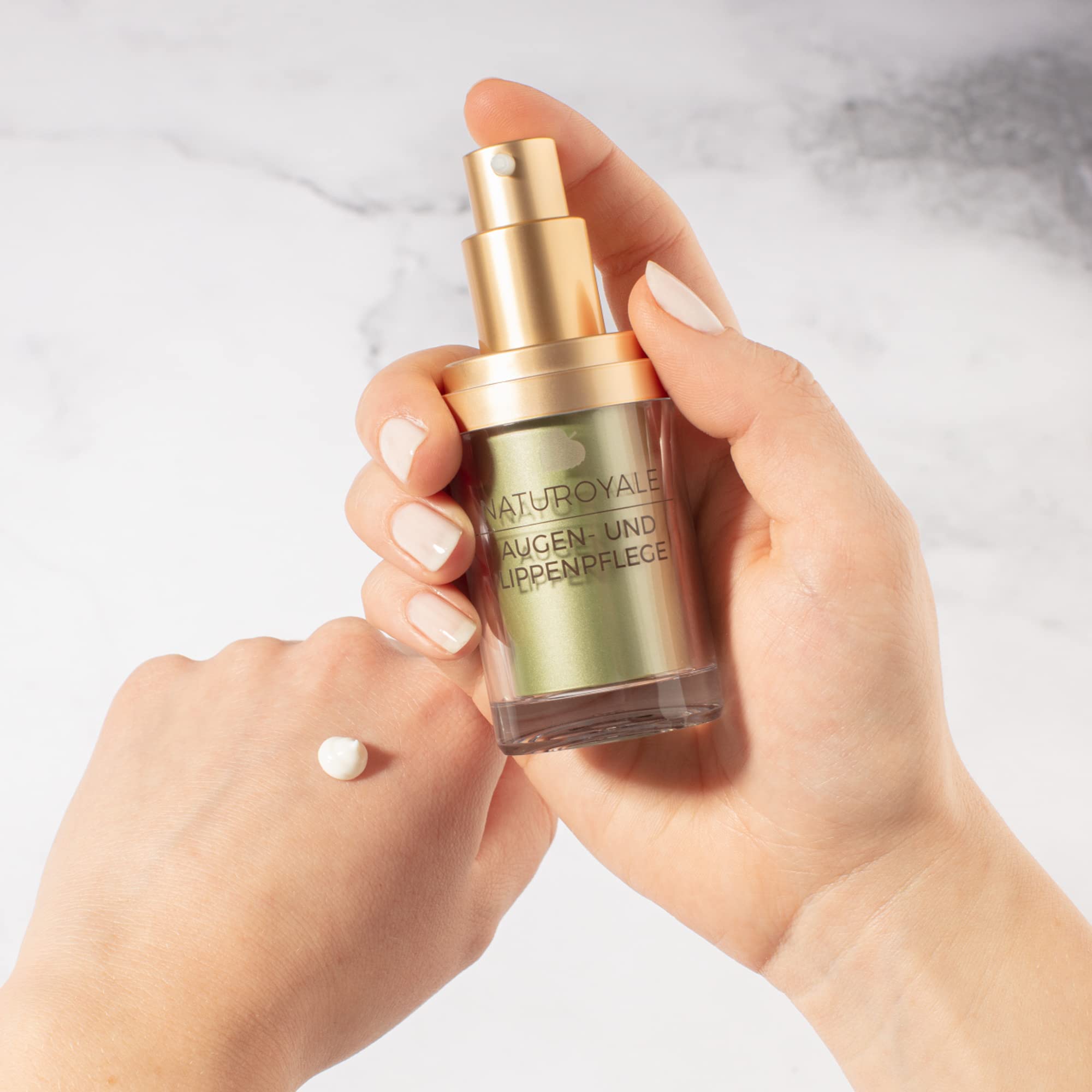 ANNEMARIE BÖRLIND NATUROYALE Eye & Lip Cream - Anti-Aging Treatment with Natural Antioxidants, Vitamin C & E, Jojoba Oil - Reduces Wrinkles, Brightens Dark Circles - 0.5 oz - Perfect for Morning & Night Skincare Routine