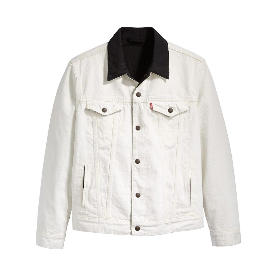 Jordan x Levi's Reversible Trucker Jacket - White & Black Denim Jacket for Men | Streetwear Fashion & Casual Wear