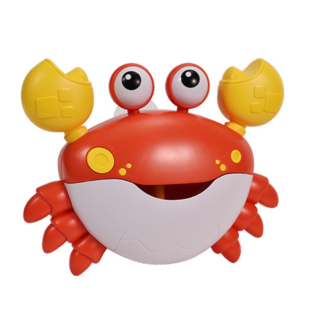 **Red Crab Bubble Bath Toy with Music - No Battery Baby Bath Bubble Maker for Toddlers 3+ Years - Fun Bath Time Toy for Boys & Girls - Perfect for Sensory Play & Water Play Activities**