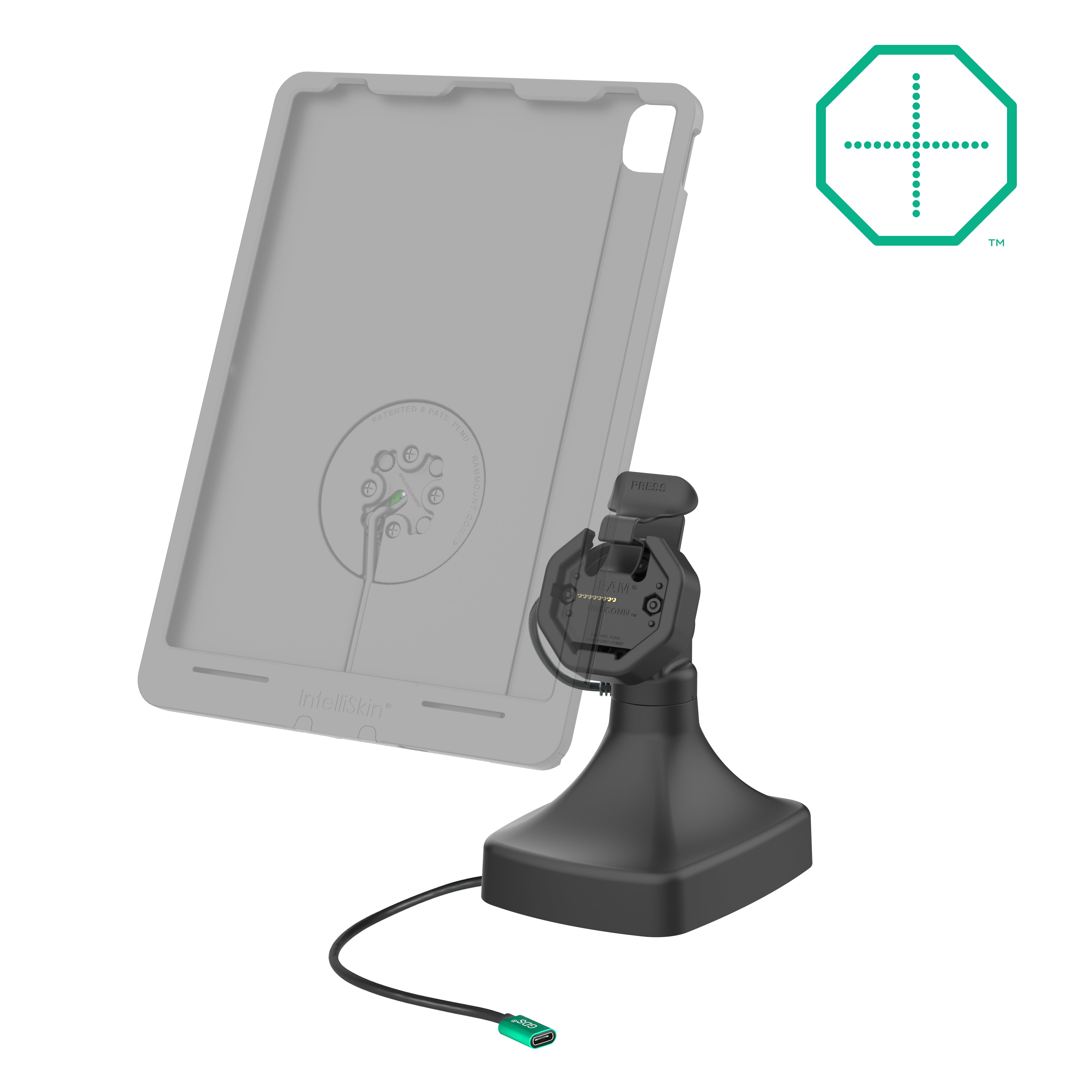 GDS® Uni Conn™ USB C Powered Tilt & Swivel Dock for Laptops - RAM GDS DOCK D14 U3C - Perfect for Home Office & Remote Work Setup