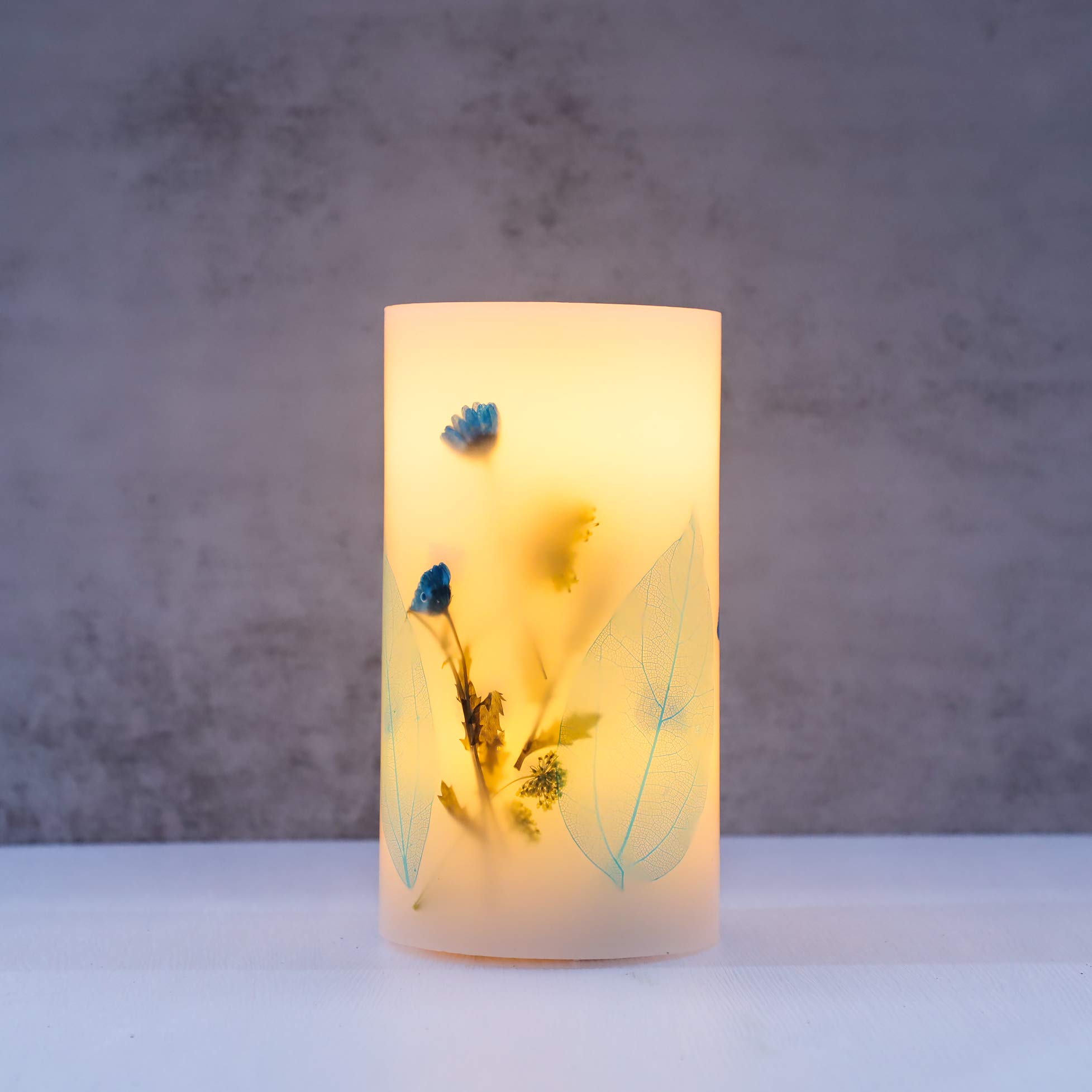Silverstro Battery Operated LED Flameless Candle with Timer - Real Wax Embedded Pillar Candle for Weddings, Home Decor & Romantic Gifts (3.25