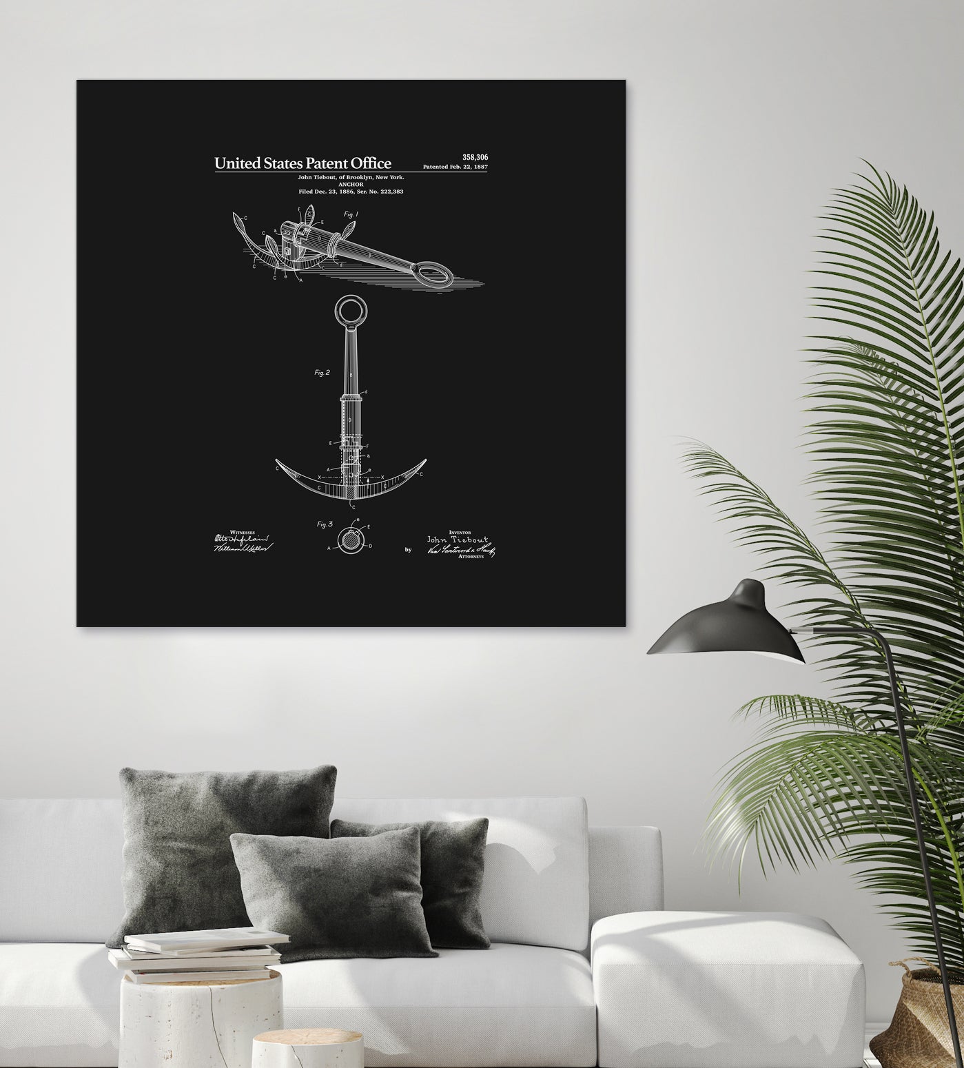 Anchor Patent Black - High-Quality Durable Anchor for Boats, Marine & Outdoor Use