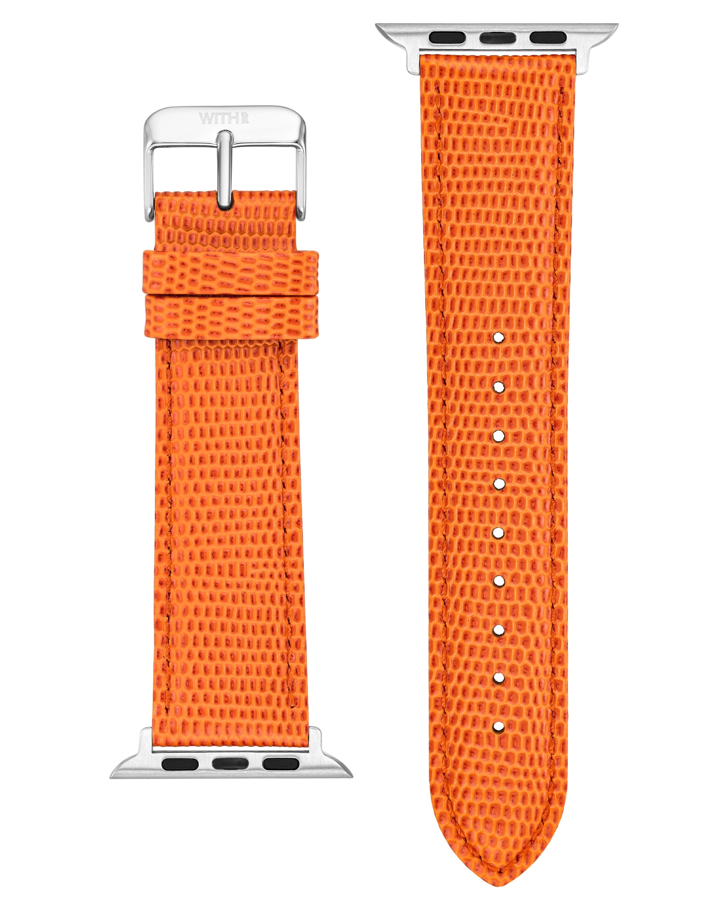 Premium Lizard Grain Leather Band for Apple Watch® - Stylish & Durable Replacement Strap for Workouts, Office & Everyday Wear