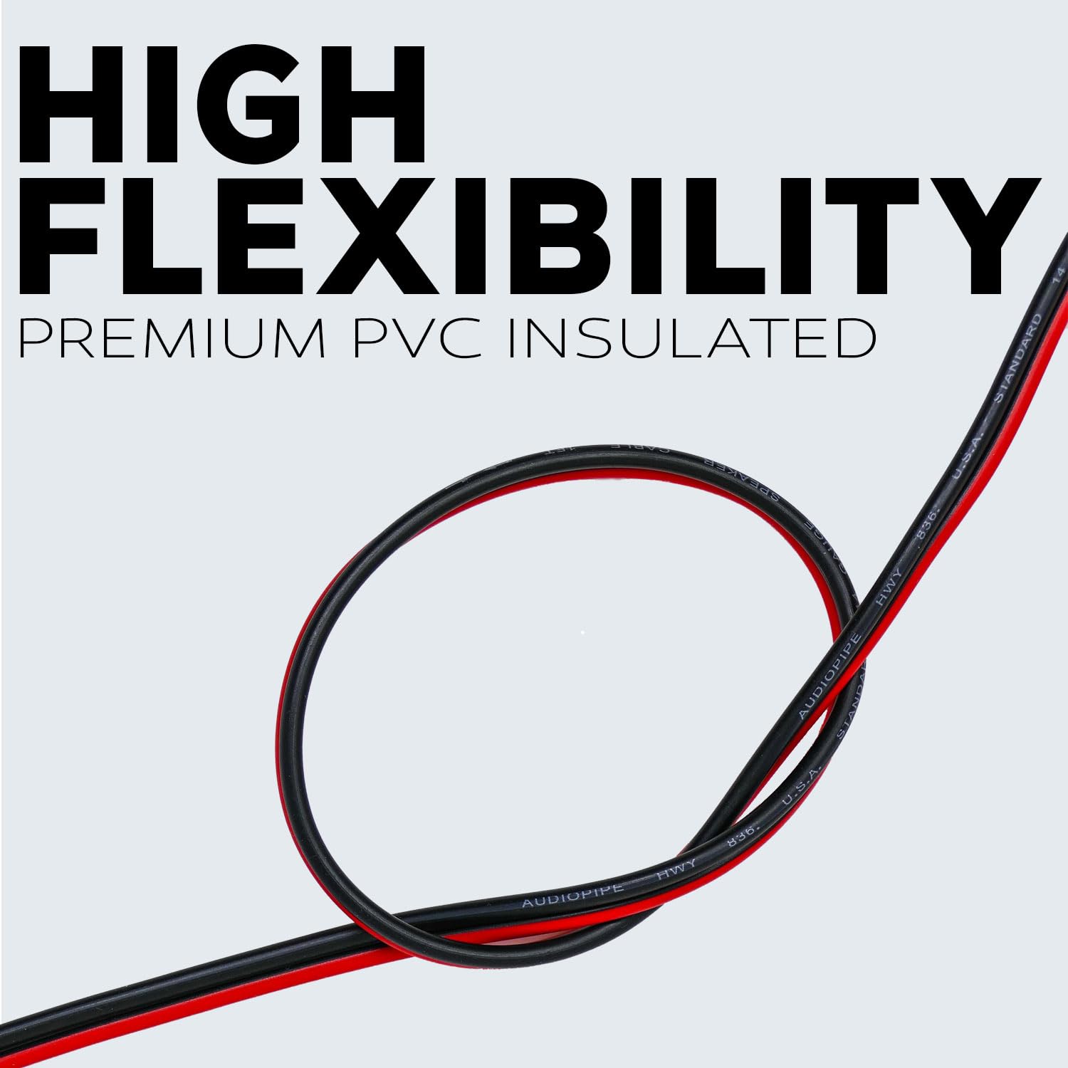 Audiopipe 18 Gauge 100ft Speaker Wire - Red & Black Primary Bonded Stranded Cable for Car Audio, Home Theater, Trailer Wiring | Durable Oxygen-Free Copper for Clear Sound in Automotive & Home Entertainment Systems