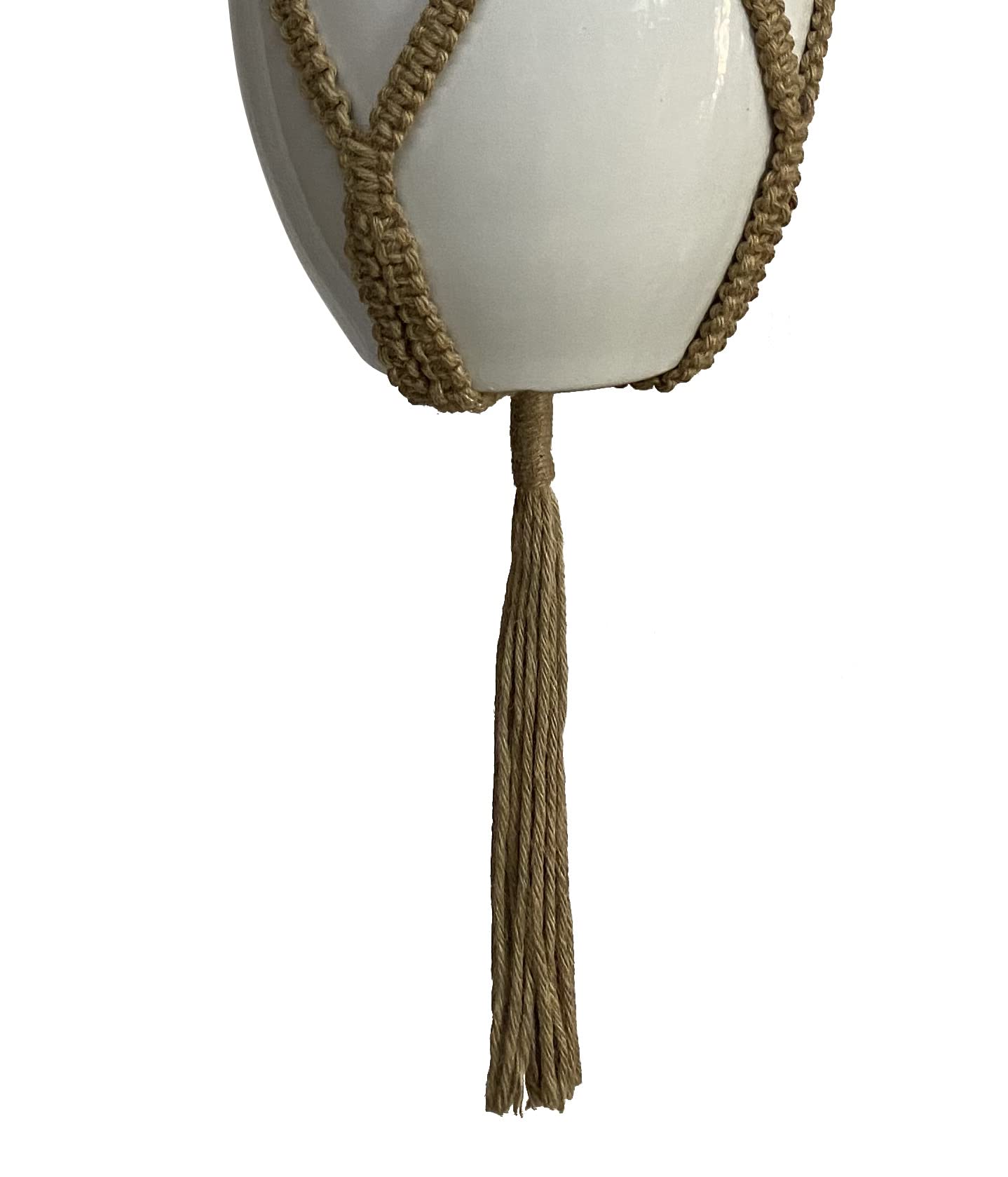 Natural Hemp Rope Macrame Plant Hangers - 48 Inch Handmade Hanging Planter Holders for 10-12 Inch Pots - Light Brown Boho Home Decor for Indoor Plants, Balcony, Living Room & Bedroom Decor
