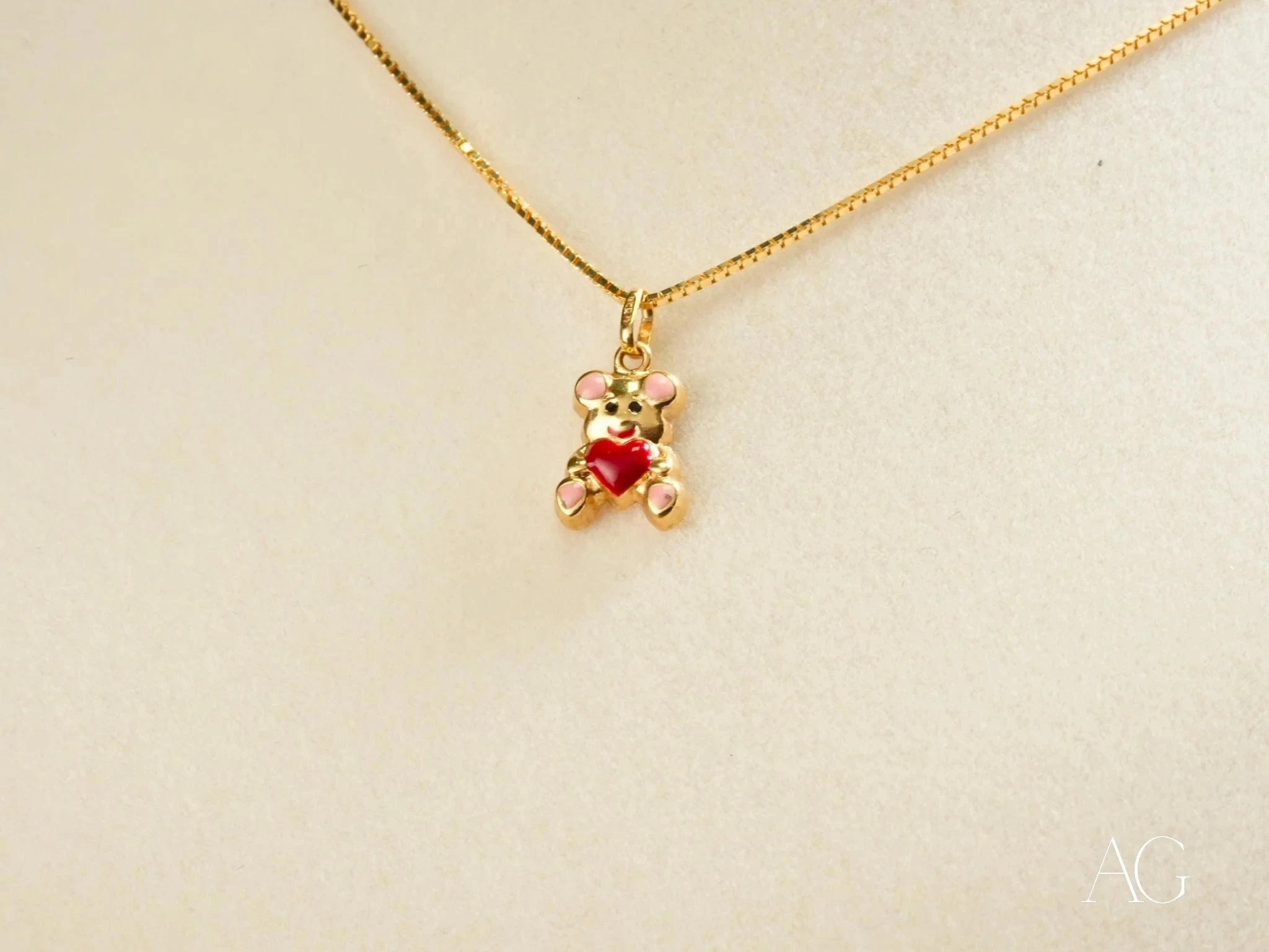 Golden Cub Bear Pendant Necklace - 14K Gold Plated Cute Animal Jewelry for Women - Perfect Gift for Birthday, Anniversary & Everyday Wear