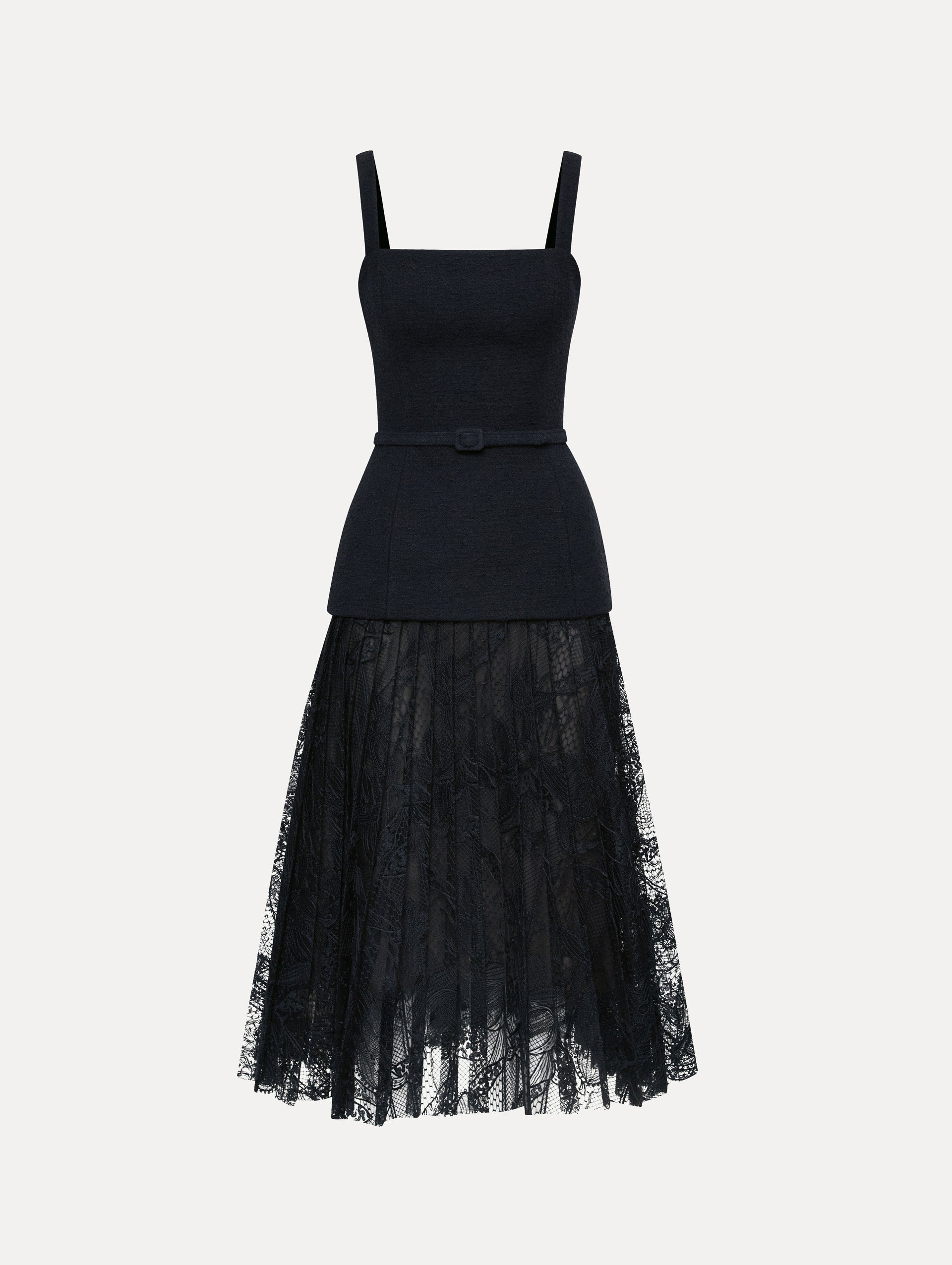 Elegant Orchid Guipure & Tweed Dress for Women - Vintage Floral Lace Cocktail Party Dress | Perfect for Weddings, Evening Events & Special Occasions