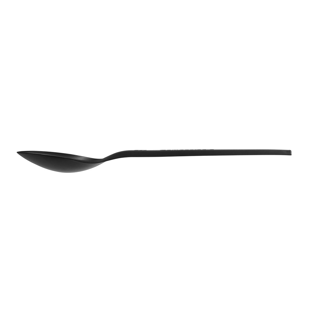 Eco-Friendly Black CPLA Plastic Spoons - 250 Count, Heat Resistant, Compostable, 6.5 Inch Disposable Cutlery for Parties, Picnics & Catering