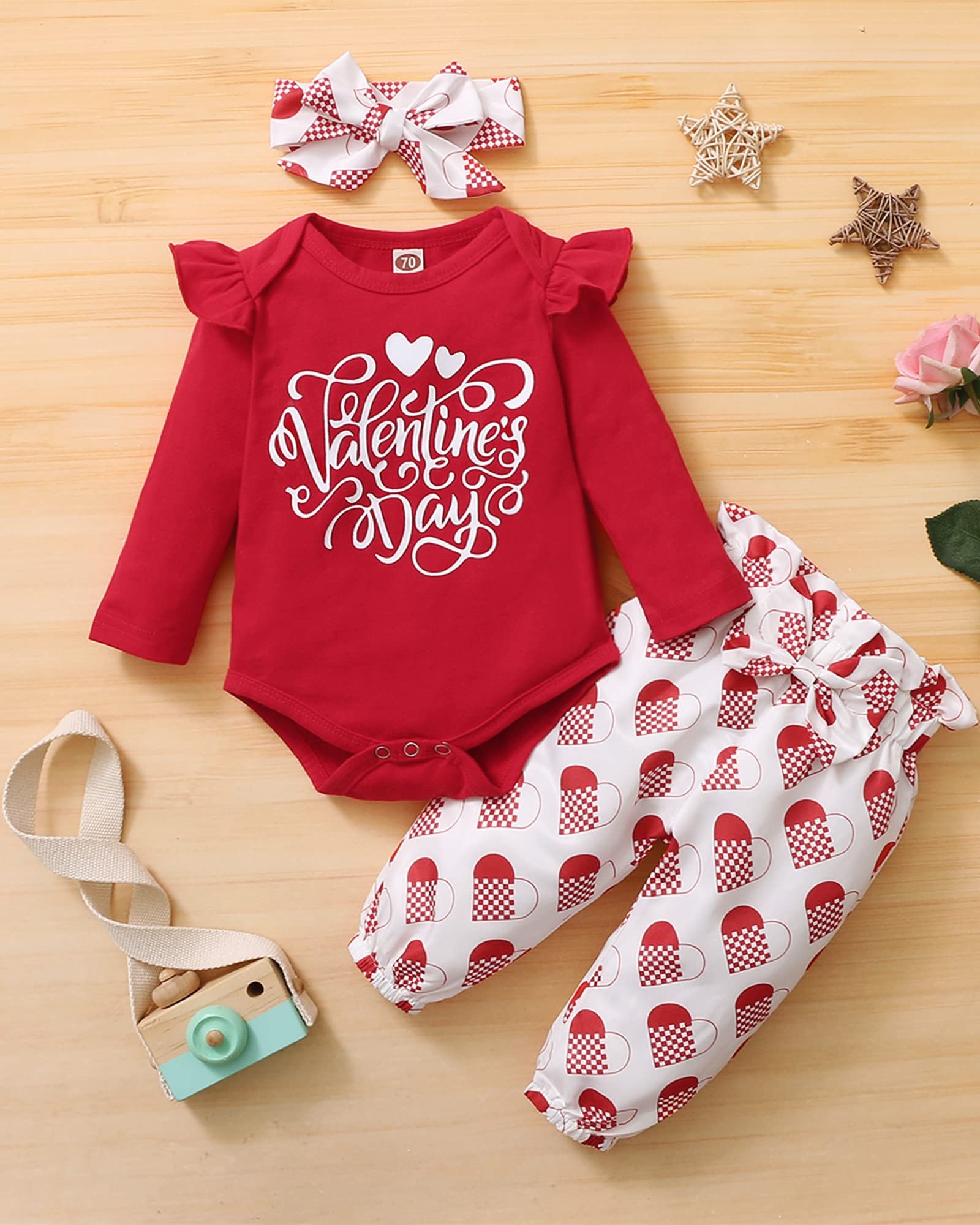 Adorable Infant Baby Girl Clothes Set - Long Sleeve Romper & Pants Outfit for Newborns | Soft & Cozy Fall/Winter Baby Girl Fashion | Perfect for Photoshoots, Holidays & Daily Wear