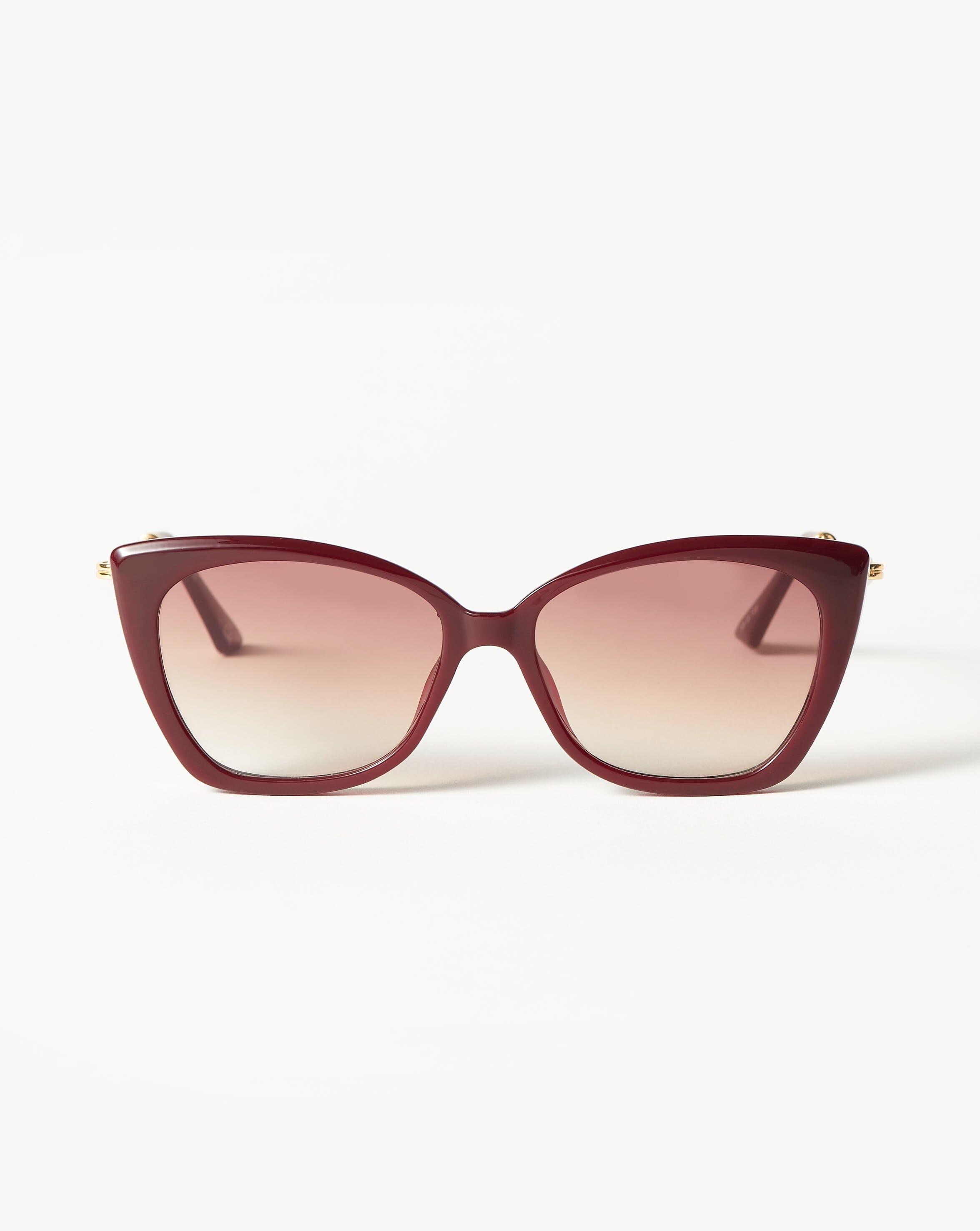 Le Specs Lyra Sphere Cat Eye Sunglasses for Women - Burgundy/Pearl Frame with UV Protection - Perfect for Beach, Driving & Fashion Outfits