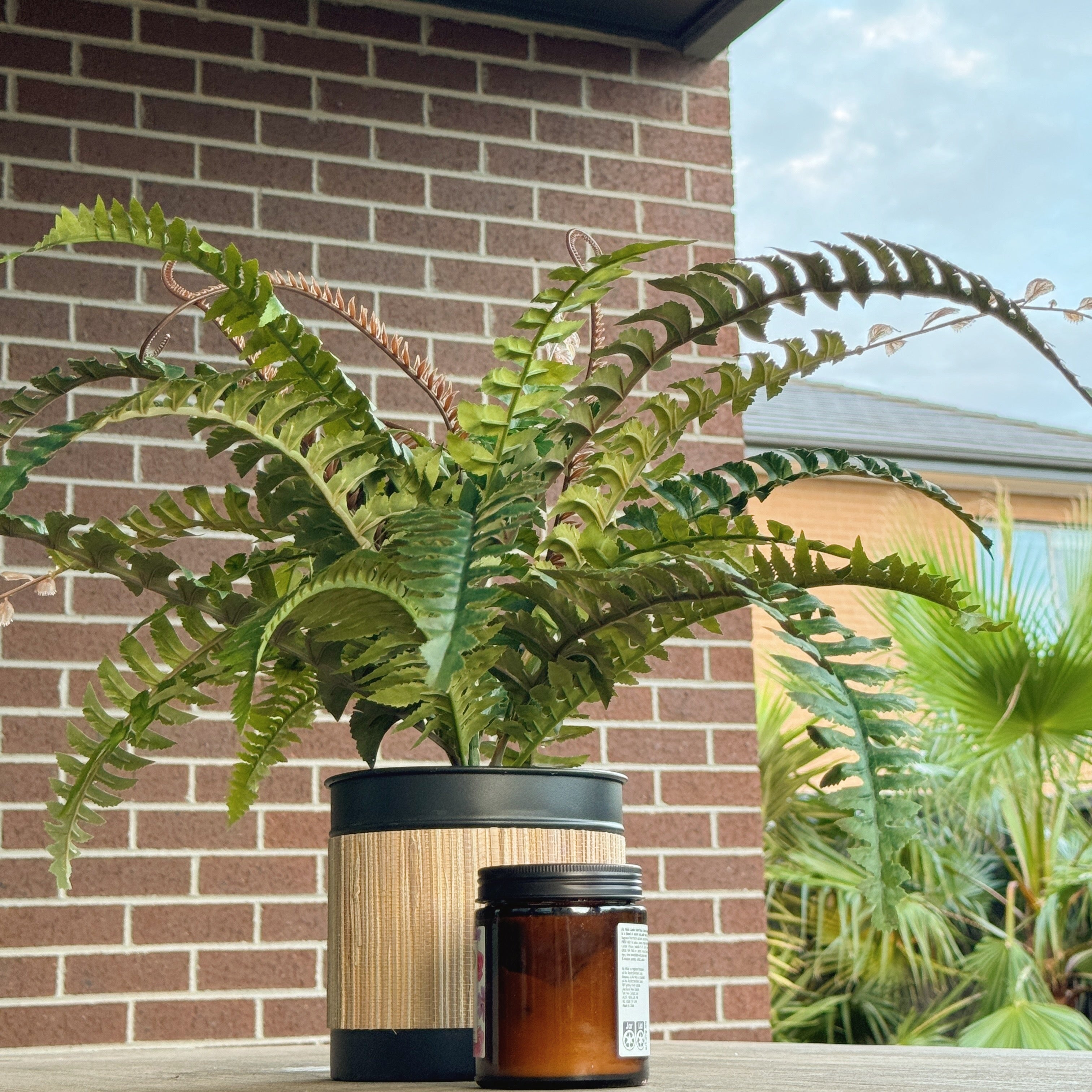 Premium 60cm Artificial Boston Fern Plant - Realistic Fake Hanging Greenery for Home Decor, Office, Patio & Indoor Spaces - Low Maintenance & UV Resistant