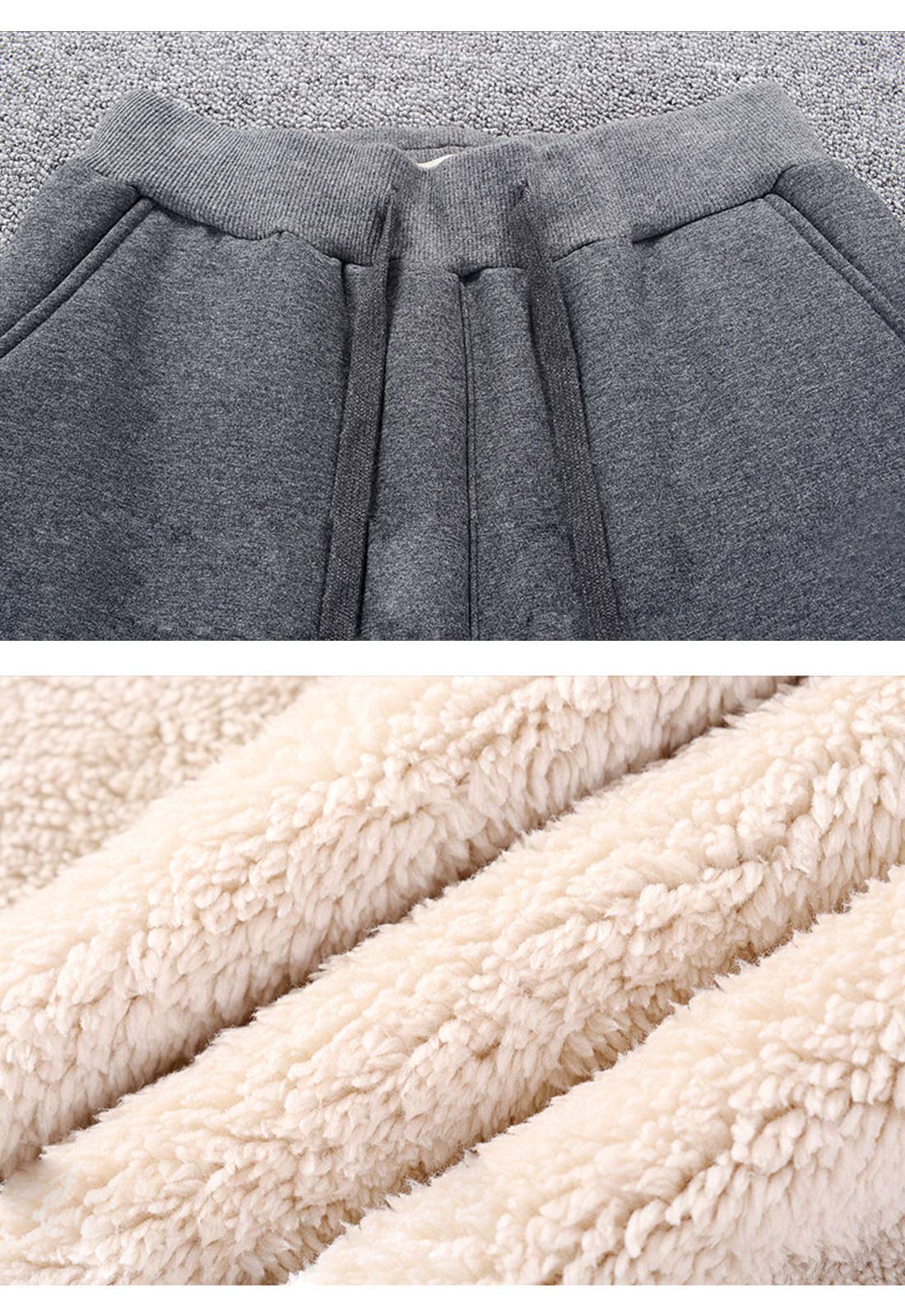 PEHMEA Women's Fleece Joggers - Sherpa Lined Winter Sweatpants for Workout & Lounge, Soft Thermal Athletic Pants (Black, Large) - Perfect for Yoga, Running, Gym & Cold Weather Comfort