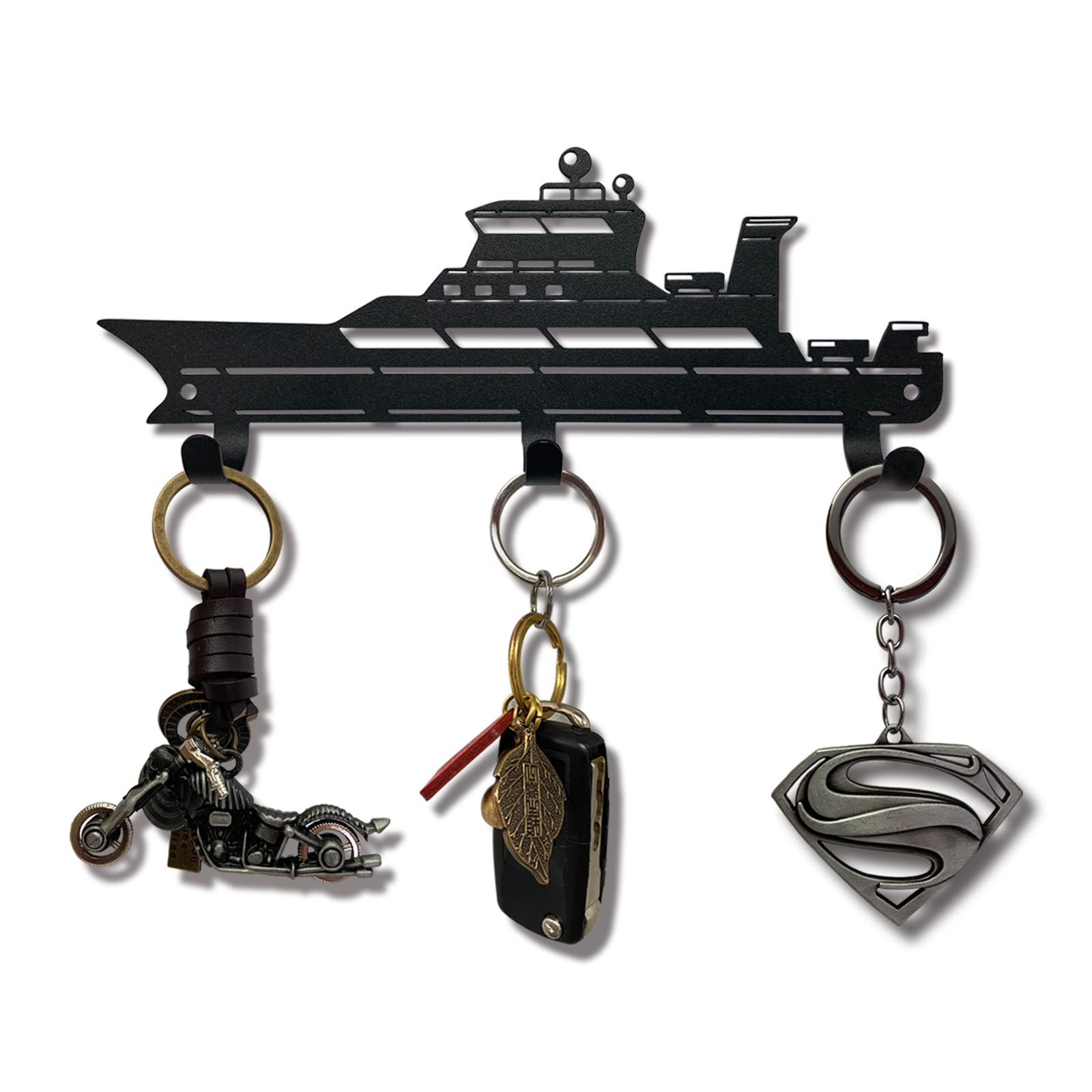 KhotiiCean Wall Mount Key Holder - Unique Decorative Key Hanger with 3 Hooks for Home, Office & Entryway Organization | Stylish Key Storage Solution for House, Apartment & Dorm Room
