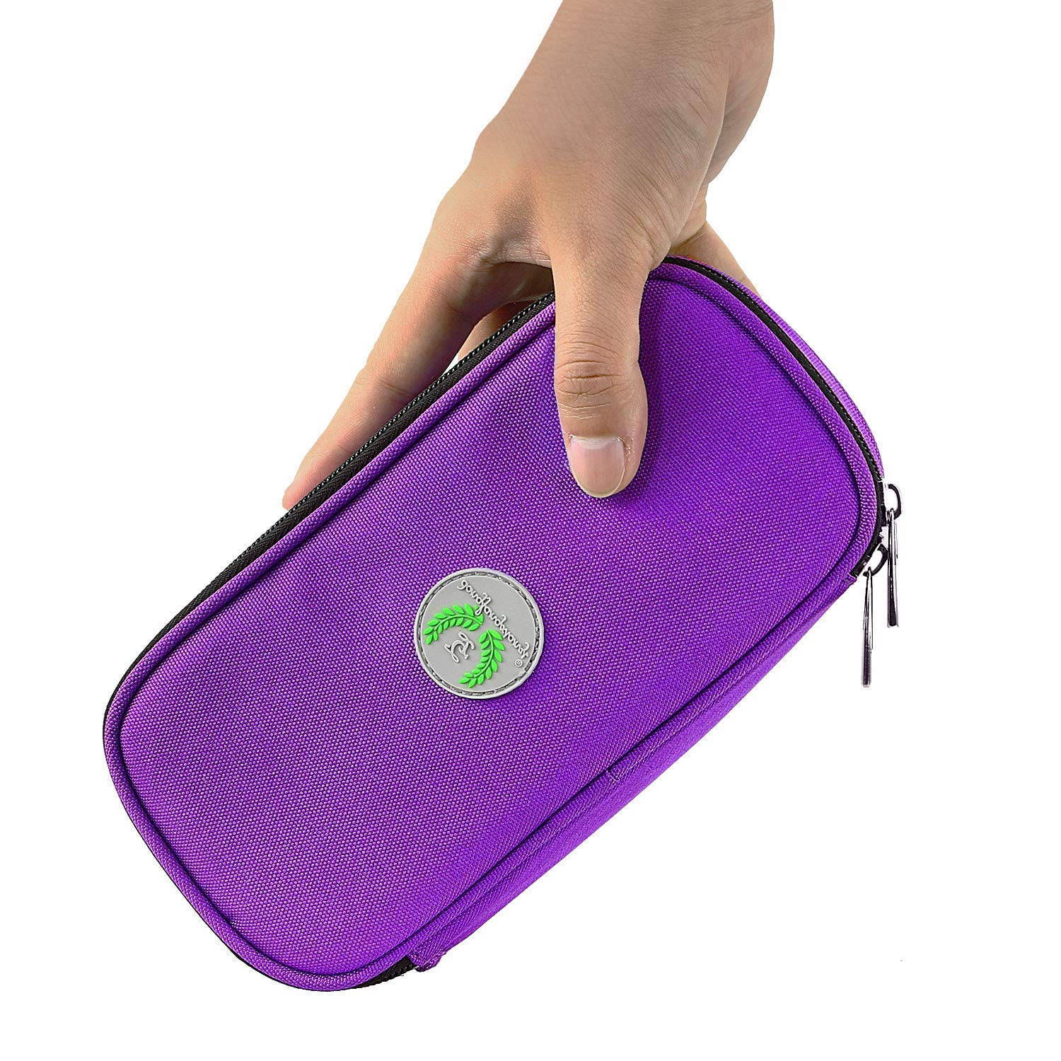 YOUSHARES Portable Insulin Cooler Travel Case - Diabetic Medication Insulated Organizer with 2 Ice Packs, Perfect for Insulin Pens and Diabetic Supplies, Ideal for Travel, Work, and Daily Use (Purple)