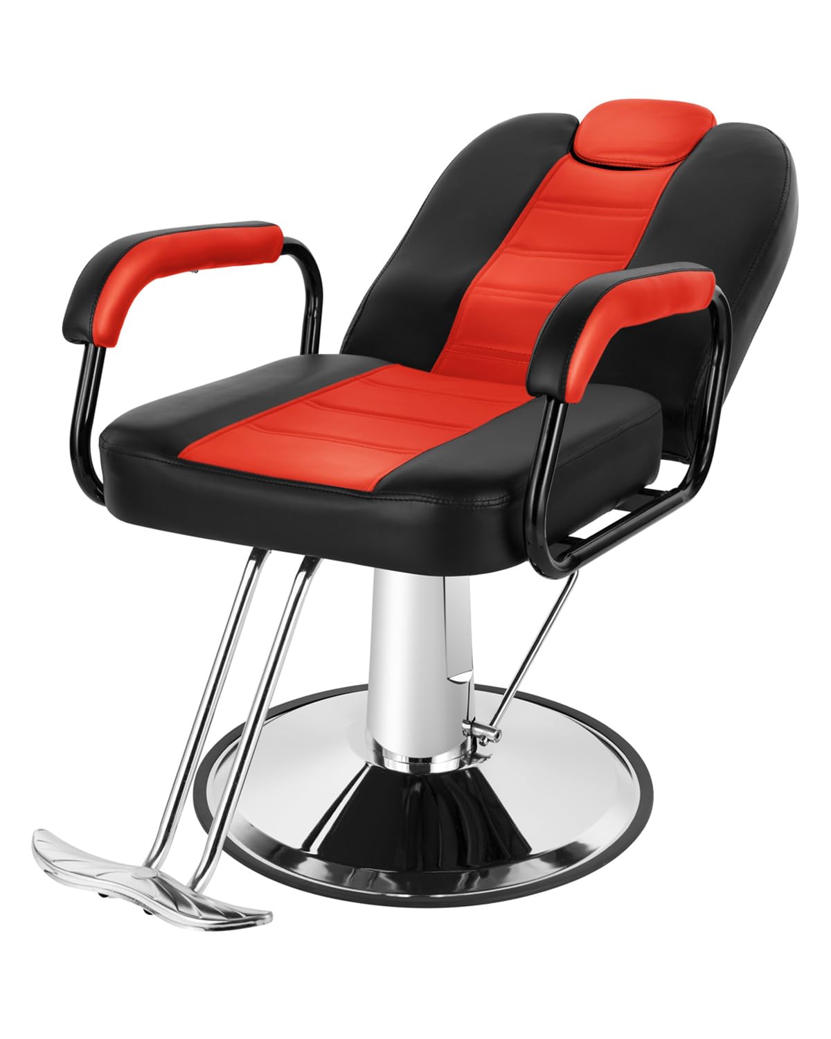 Professional Hydraulic Reclining Barber Chair - Heavy Duty Salon Chair for Hair Stylists, Extra Wide Seat, Shampoo Function - Perfect for Hair Salons, Barber Shops & Spa Furniture (Beauty Equipment)