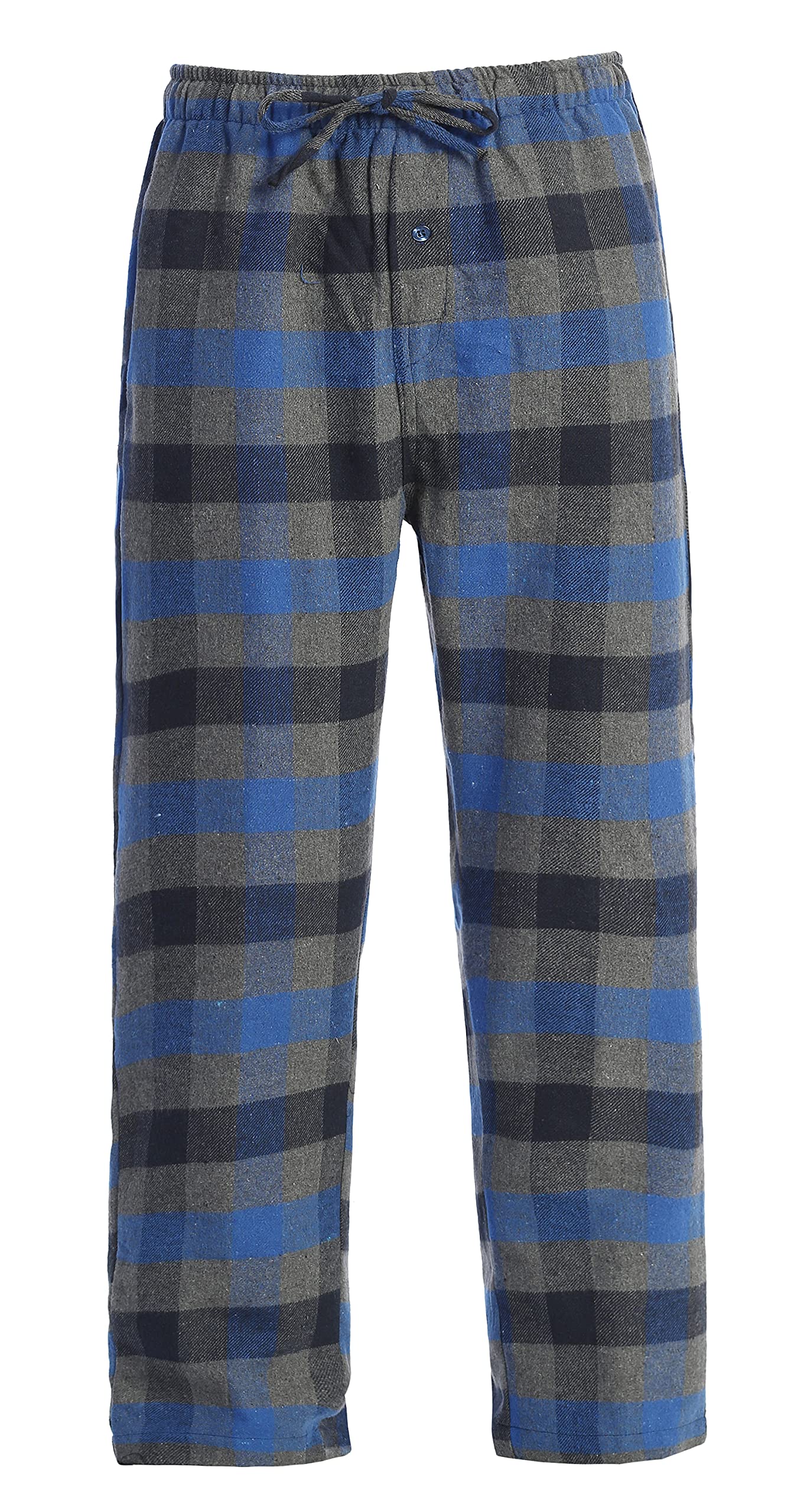 Gioberti Men's Yarn-Dyed Brushed Flannel Pajama Pants with Elastic Waistband - Soft & Comfortable Sleepwear for Lounge, Home & Winter Nights