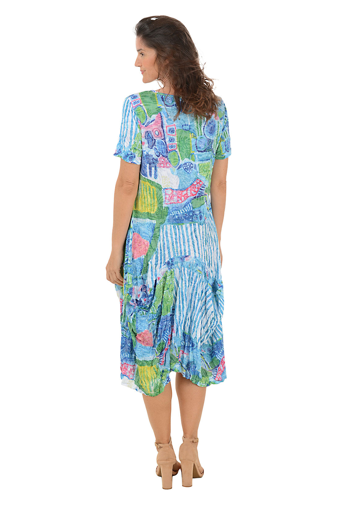 Riverbend Women's Short Sleeve Draped Dress - Flowy Summer Casual Dress for Beach, Party & Everyday Wear