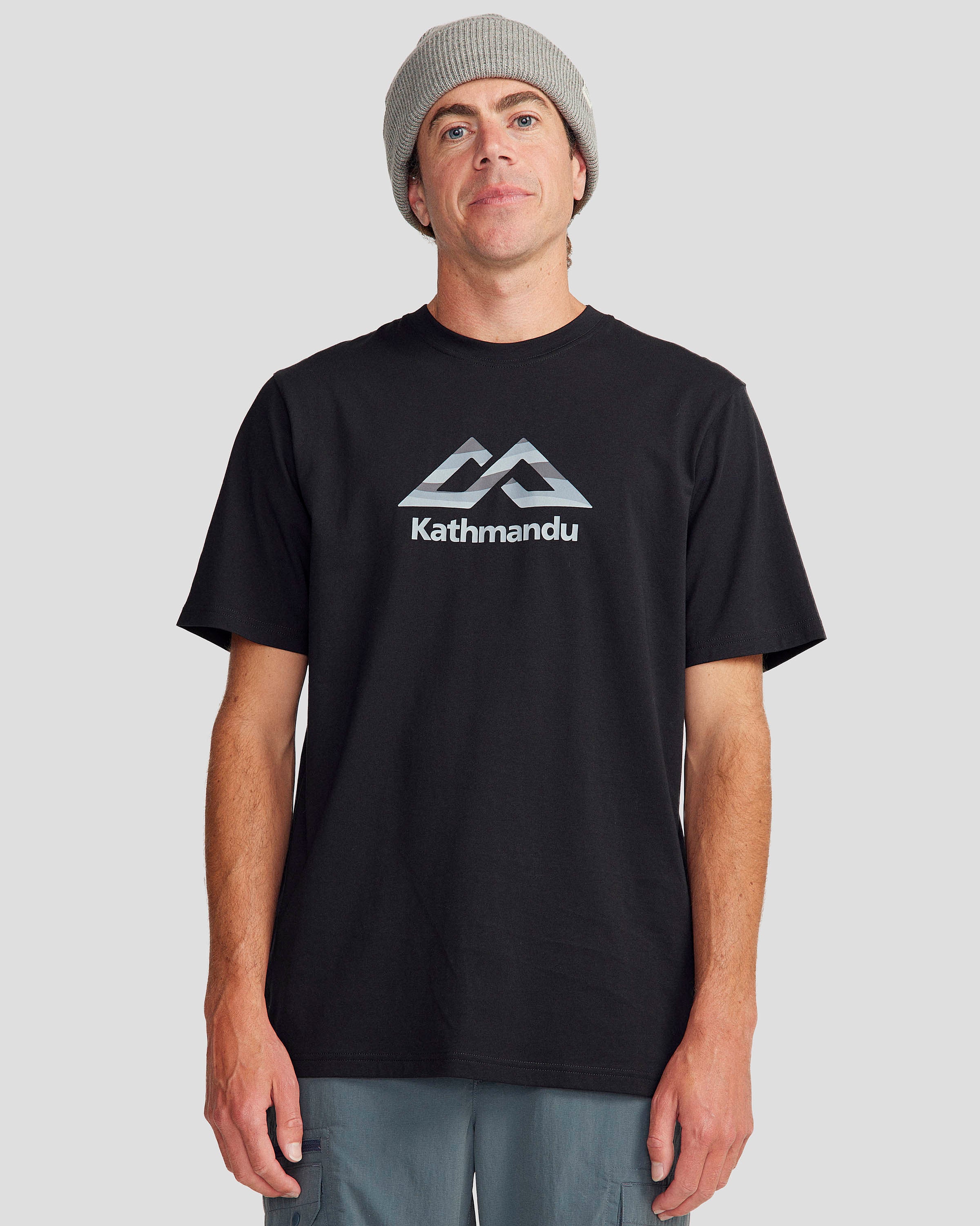 Organic Cotton Men's Logo Graphic T-Shirt - Black Stingray Print for Casual Wear & Street Style