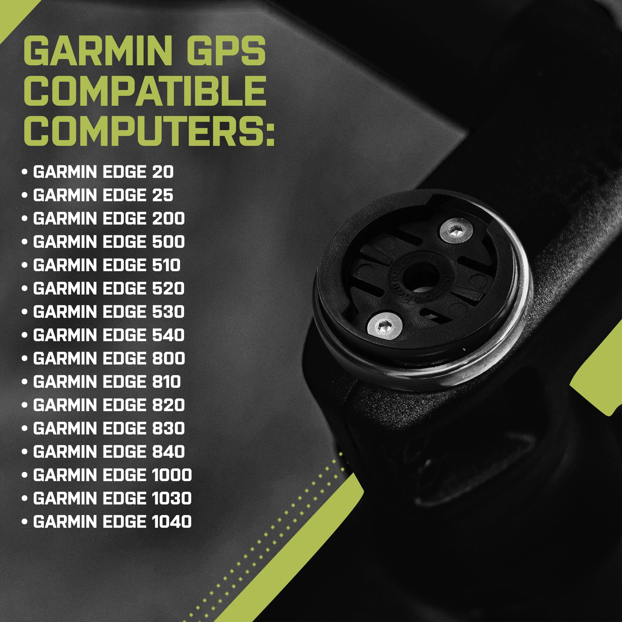 JRC Components Enkei Top Cap Bike Stem Mount for Garmin Edge Series - Lightweight CNC 6061-T6 Aluminum Bike Computer Mount - Compatible with 1 1/8