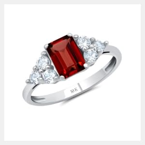 Garnet | White Gold