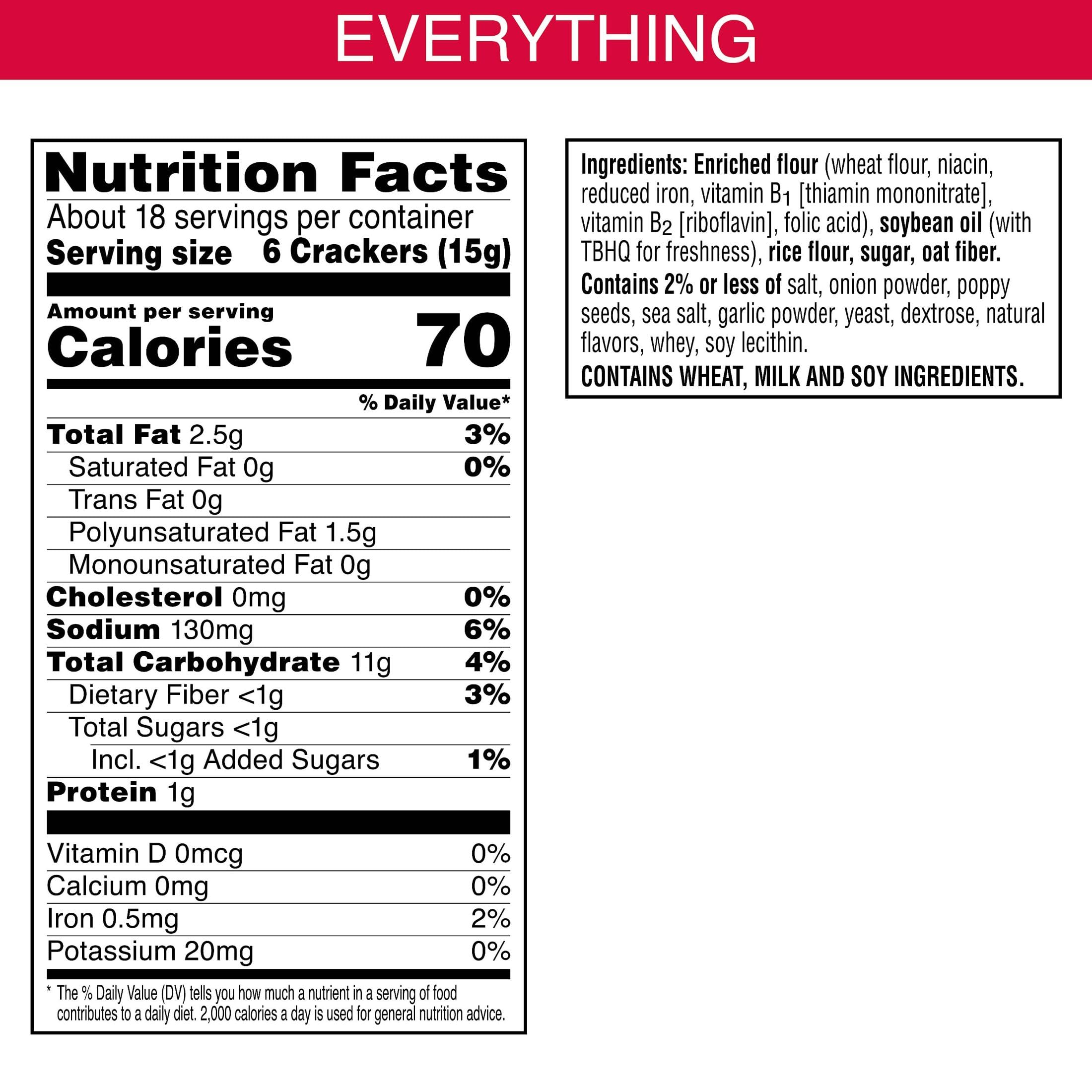 Town House Pita Oven Baked Crackers - Everything Flavor (12 Boxes) | Crunchy Party Snacks for Entertaining, Office Break Room & School Lunches
