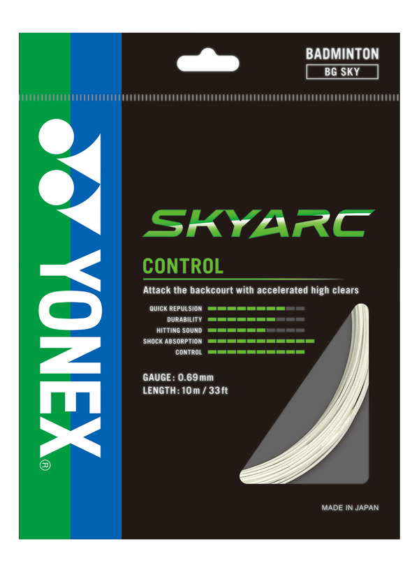 Yonex Skyarc Badminton String Set (10m) - High Performance Badminton Racket String for Professional Players | Perfect for Tournaments & Training Sessions
