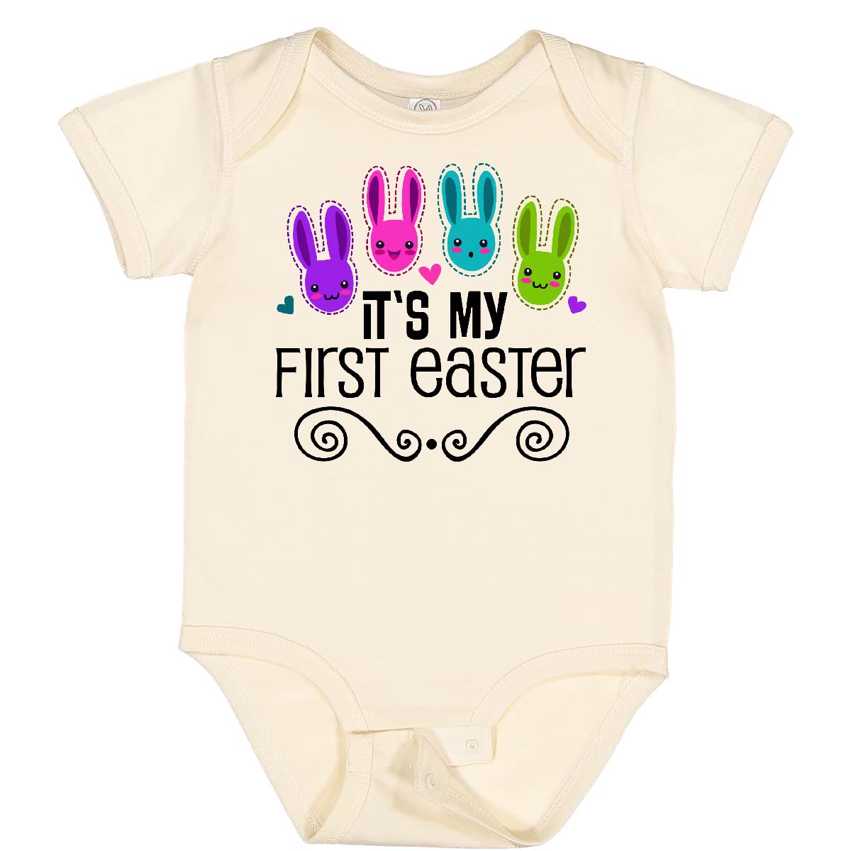 Inktastic First Easter Baby Bunnies Baby Bodysuit - Cute Easter Outfit for Newborns & Infants - Perfect for Easter Photos, Family Gatherings & Holiday Celebrations