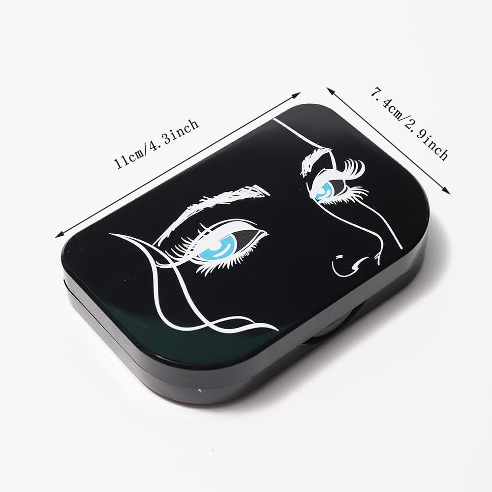 3 Tier Eyelash Storage Case - Black & Red Lash Organizer with Mirror & Tweezers | Makeup Cosmetic Travel Case for False Eyelashes | Perfect for Salon, Home Use & Travel Accessories