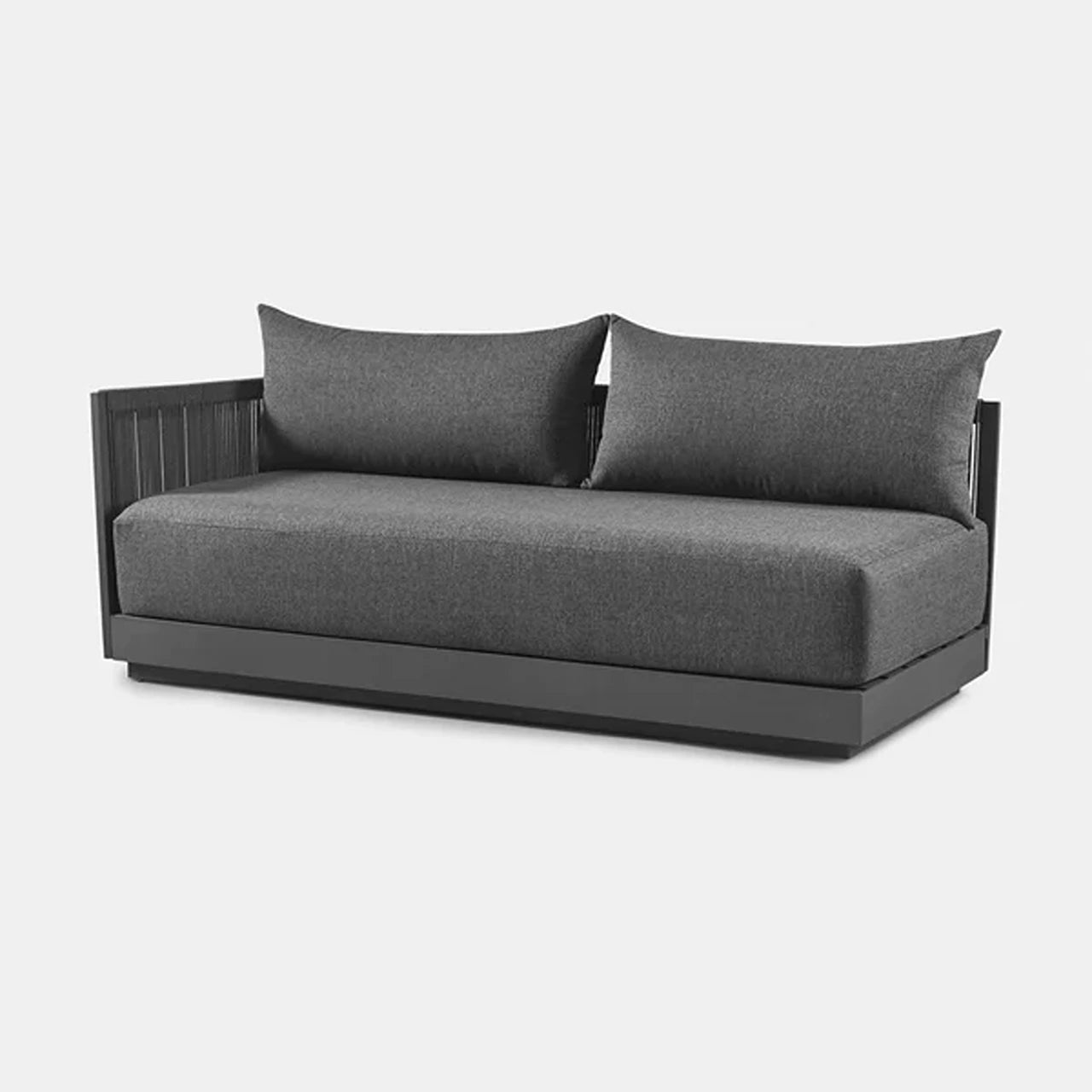 Antigua Outdoor 2-Seat Left Arm Sectional Sofa - Patio Furniture for Garden, Deck, Poolside & Backyard Relaxation